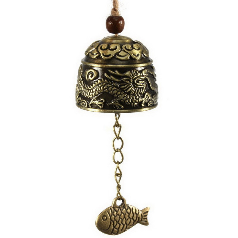 กระดิ่งลม กระดิ่งฮวงจุ้ยลายมังกร ระฆัง มังกรจีน นำโชค Dragon Bell