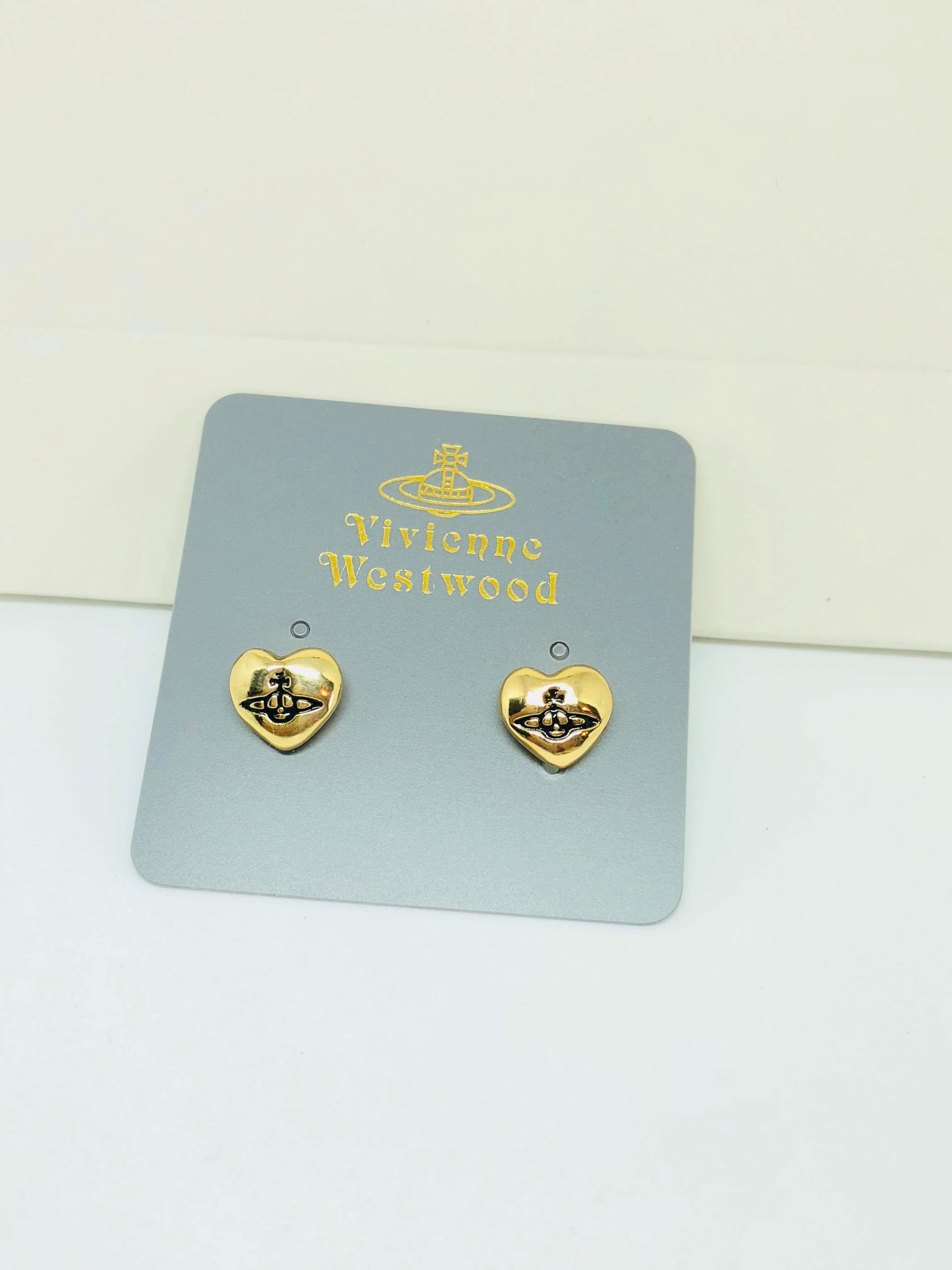 Vivienne Westwood Heart Stud Earrings