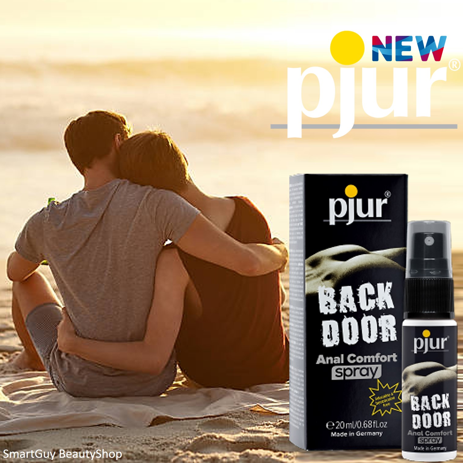 Pjur Backdoor Anal Comfort Spray for Men 20ml สเปรย์หล่อลื่นสูตรซิลิโคนเนื้อบางเบาสำหรับการร่วมรักทางด้านหลังสินค้านำเข้าจากต่างประเทศพร้อมส่ง