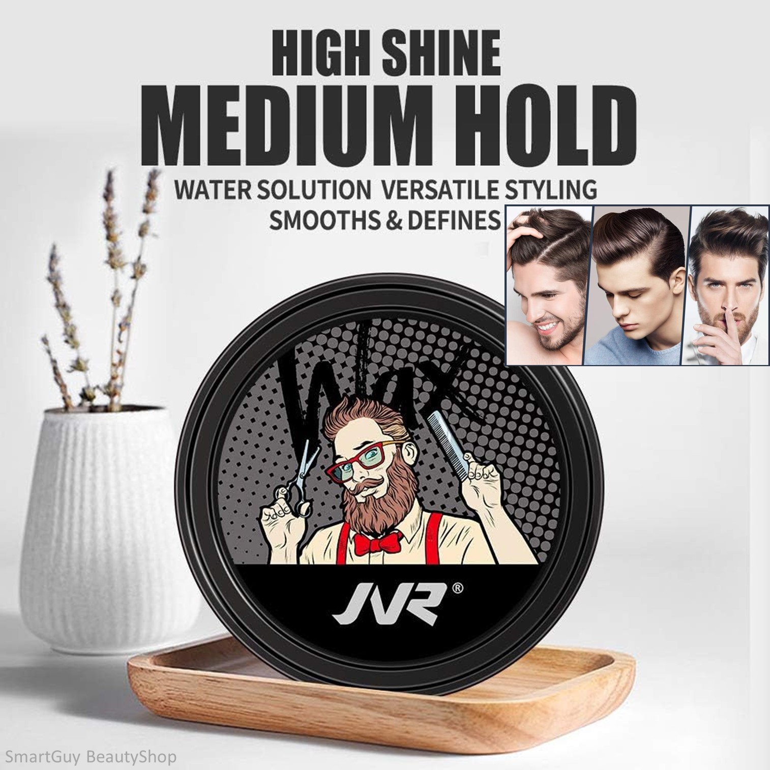 JVR Hair Wax Premium Styling Hair Wax for Men 80g ผลิตภัณฑ์จัดแต่งทรงผมผู้ชายสูตรพิเศษคุณภาพสูงจากต่างประเทศของแท้พร้อมส่ง