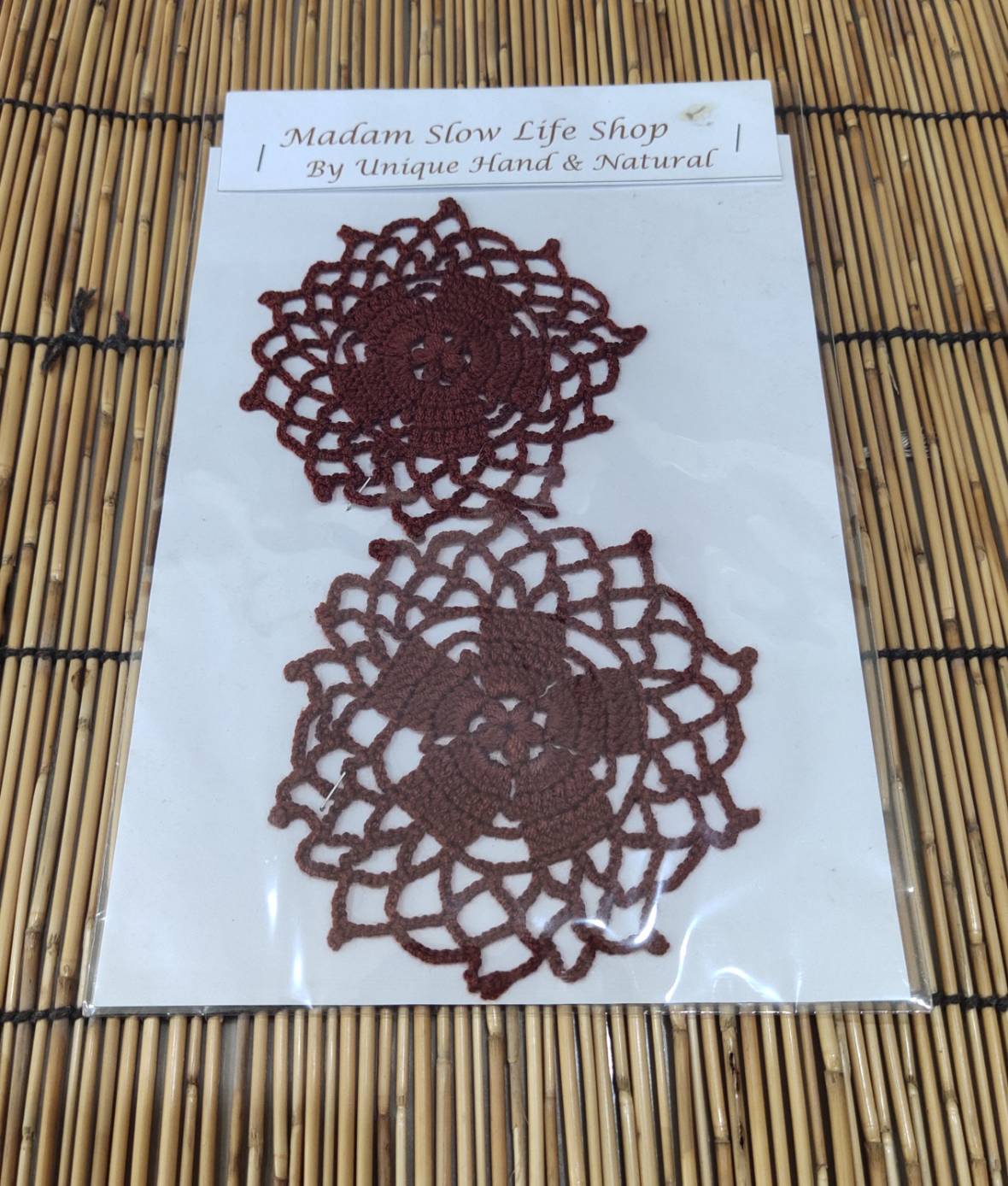 ที่รองแก้ว รองแจกัน ประดับโครเชต์ Crochet C10