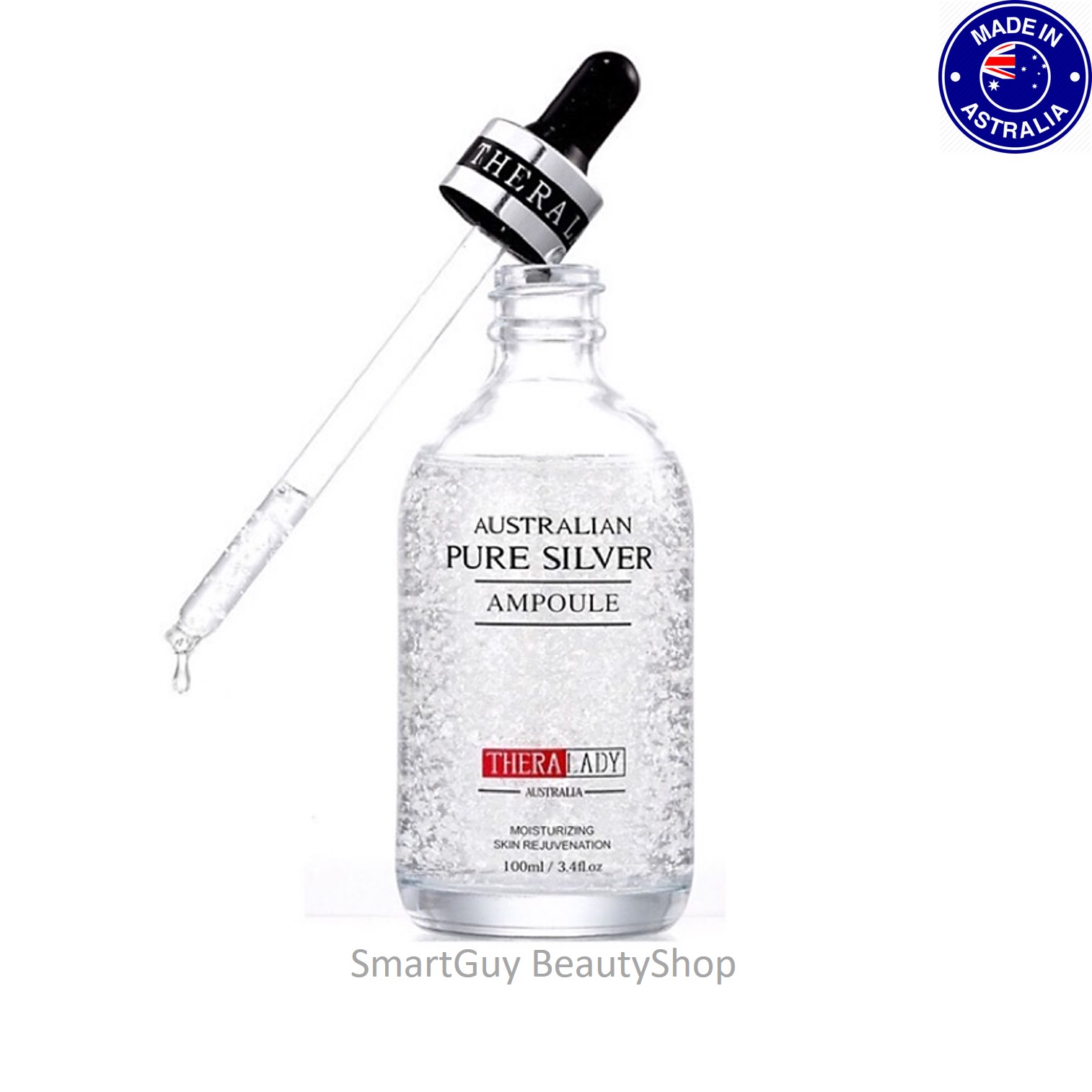 Thera Lady Pure Silver Ampoule Moisturizing Skin Rejuvenation 100ml เซรั่มเงินบริสุทธิ์บำรุงผิวหน้าแบบถึงขีดสุดของแท้จากออสเตรเลีย