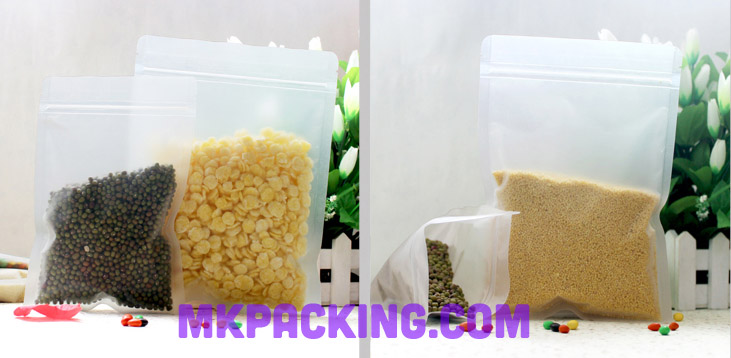 ถุงขุ่น ซิปล็อค ตั้งไม่ได้ ขนาด 8x12cm