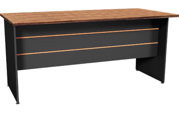 โต๊ะทำงานโล่งผิวเมลามีน ขนาด 180*75*75 ซม.Zebrano RoseGold