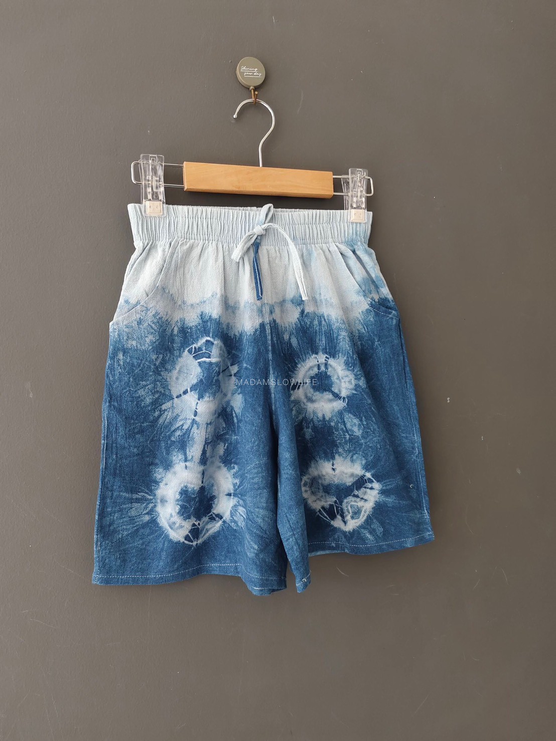 กางเกงขาสั้น Size: F มัดย้อมครามธรรมชาติ