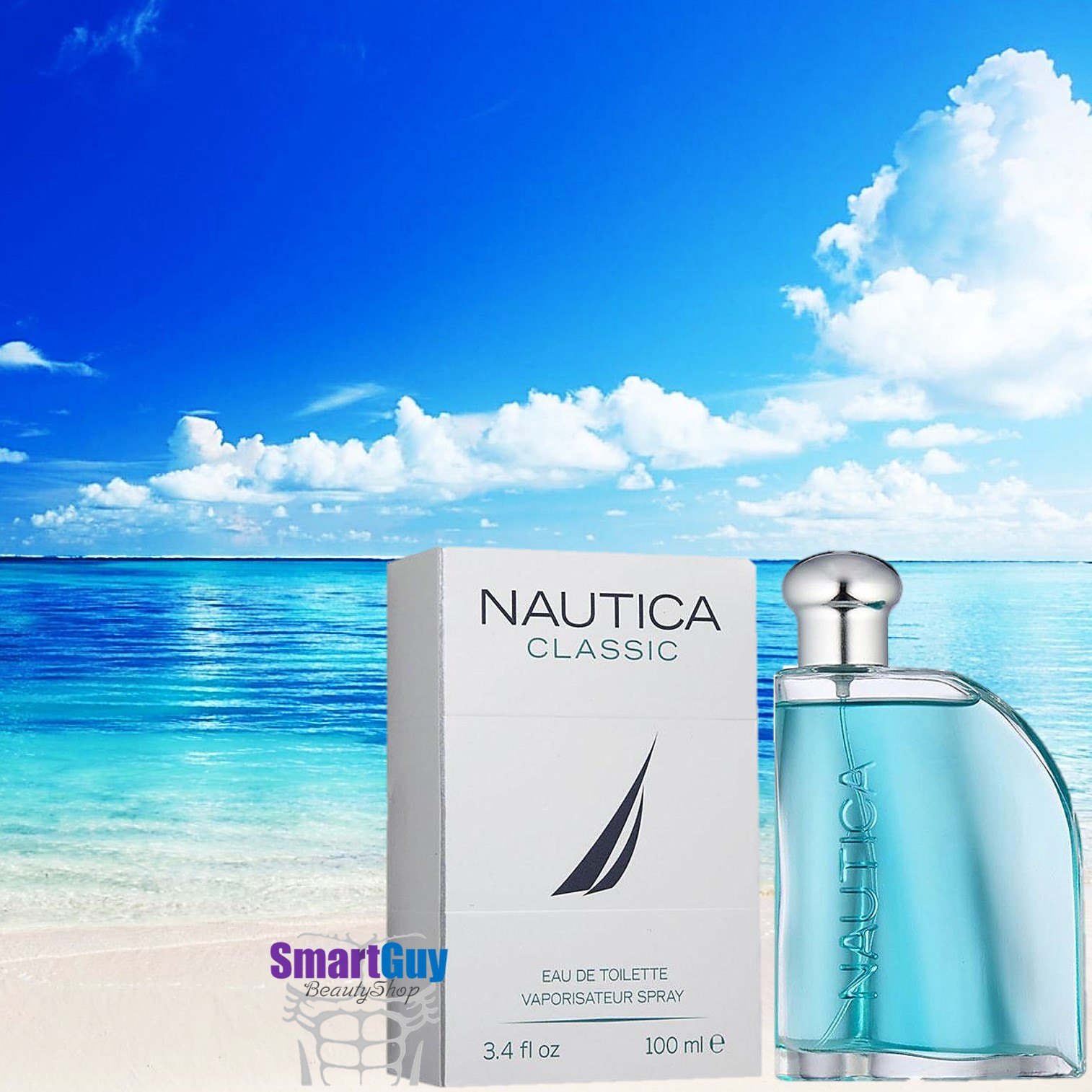 NAUTICA CLASSIC Eau De Toilette Vaporisateur Speay 100ml. น้ำหอมลิขสิทธิ์ของแท้ซีรี่ย์ใหม่จากแบรนด์นูติก้าสำหรับผู้ชายกลิ่นใหม่หอมเย็นเบาสบายผสานความเซ็กซี่น่าค้นหาชวนเข้ามาสัมผัสใกล้ๆ