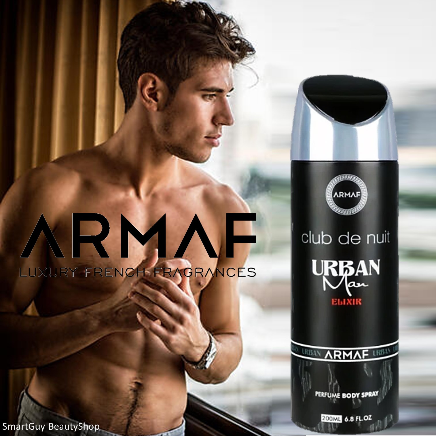 Armaf Club de Nuit Urban Man Elixir Body Spray 200ml สเปรย์ระงับกลิ่นกายสำหรับผู้ชายกลิ่นหอมสุดพิเศษจากต่างประเทศของแท้พร้อมส่ง