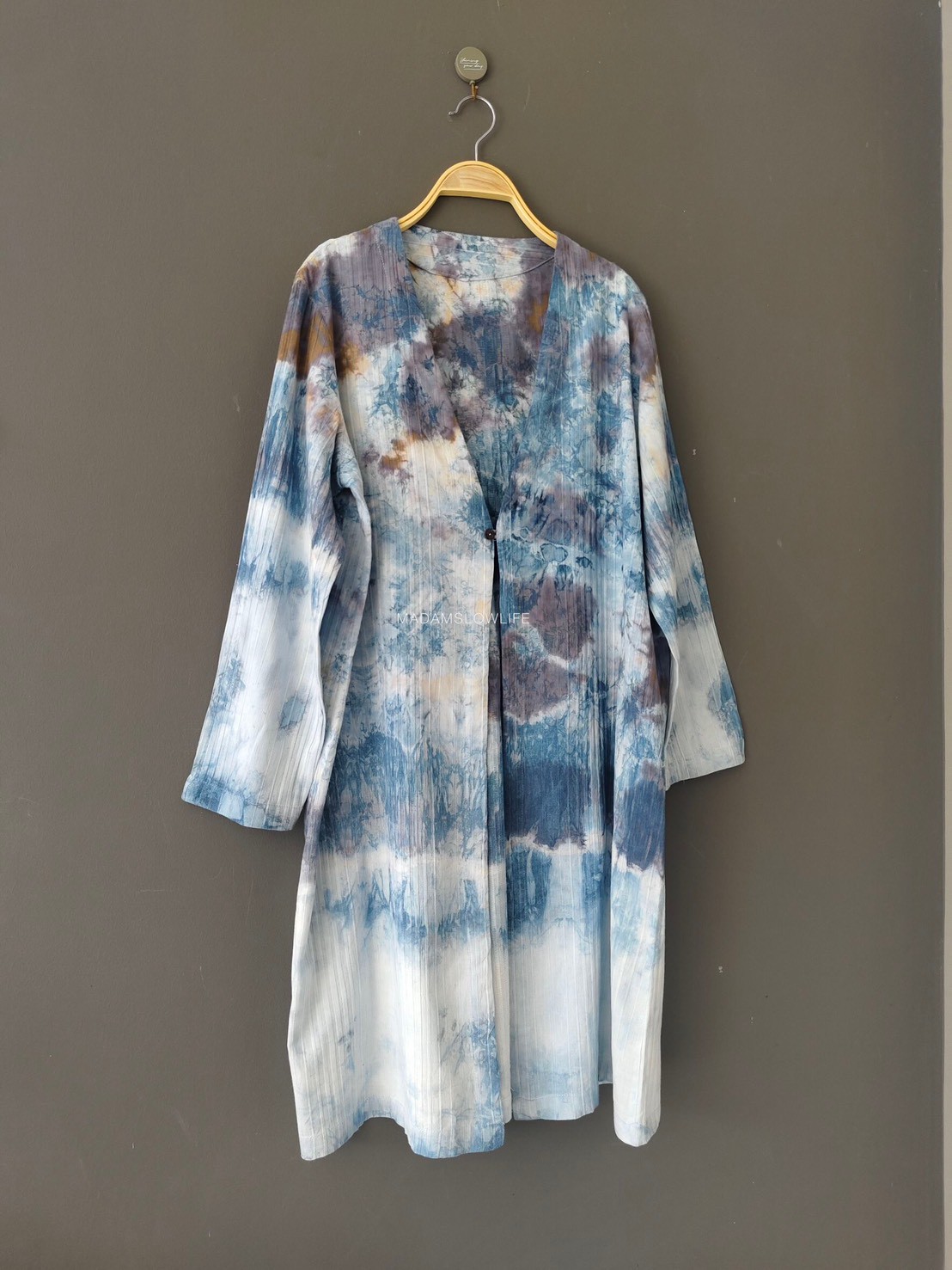 เสื้อคลุมยาวมัดย้อม Size :F