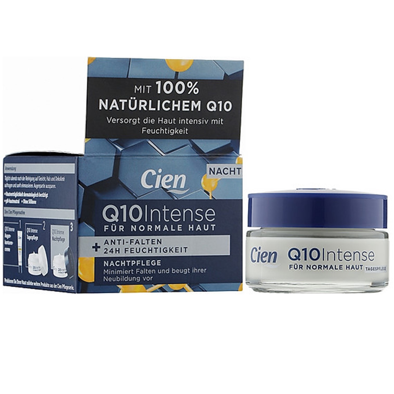 Cien Q10 Intense for normal skin Anti-wrinkle Hydration night cream 50ml ครีมบำรุงผิวหน้าตอนกลางคืนสูตรพิเศษจากเยอรมันนีสินค้านำเข้าของแท้พร้อมส่ง