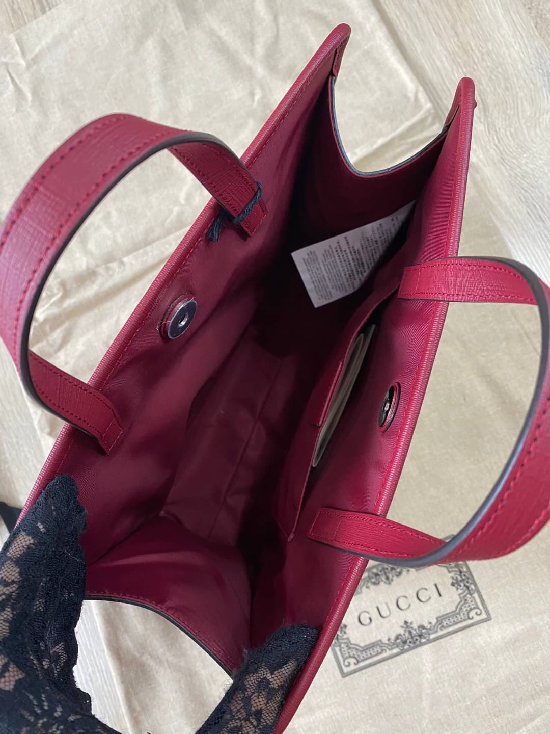 New Gucci Mushroom Print Tote