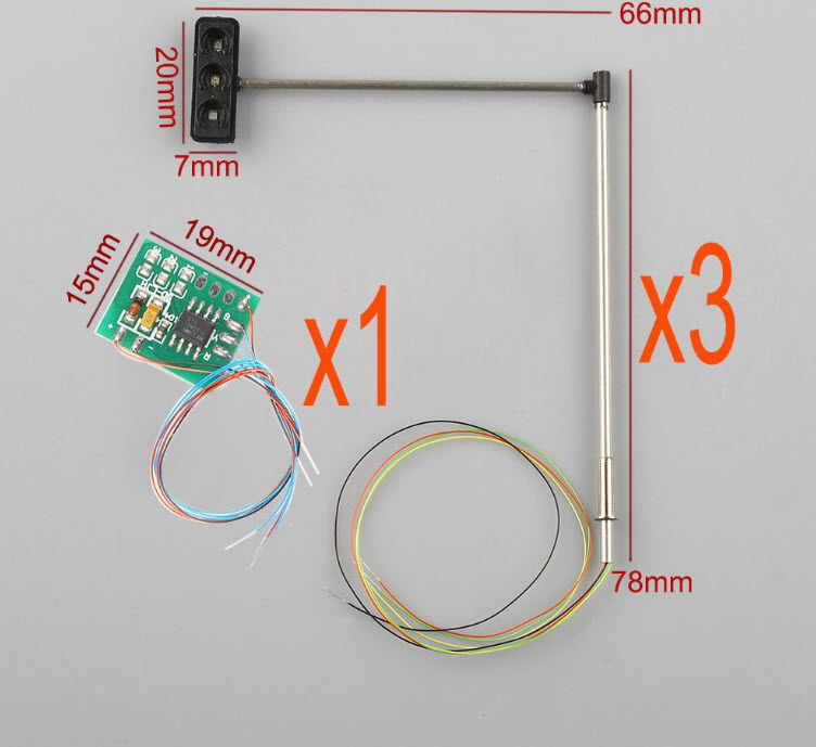 ชุดสัญญาณไฟจราจร แขนเดี่ยว (HO/OO scale) - pre-order