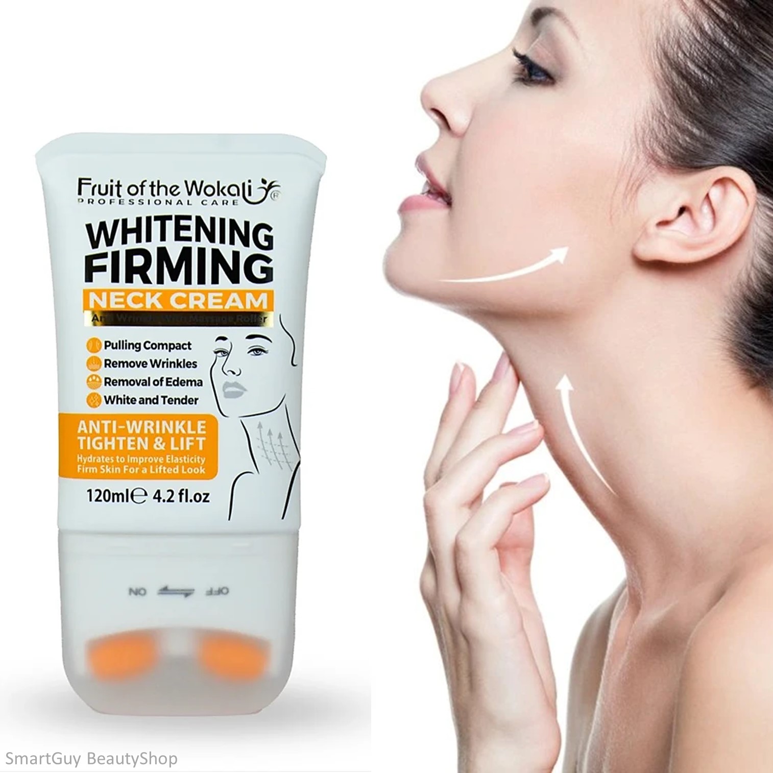 WOKALI Vitamin C FIRMING LIFTING NECK CREAM 120ml ผลิตภัณฑ์บำรุงผิวบริเวณลำคอสูตรพิเศษจากต่างประเทศของแท้พร้อมส่ง