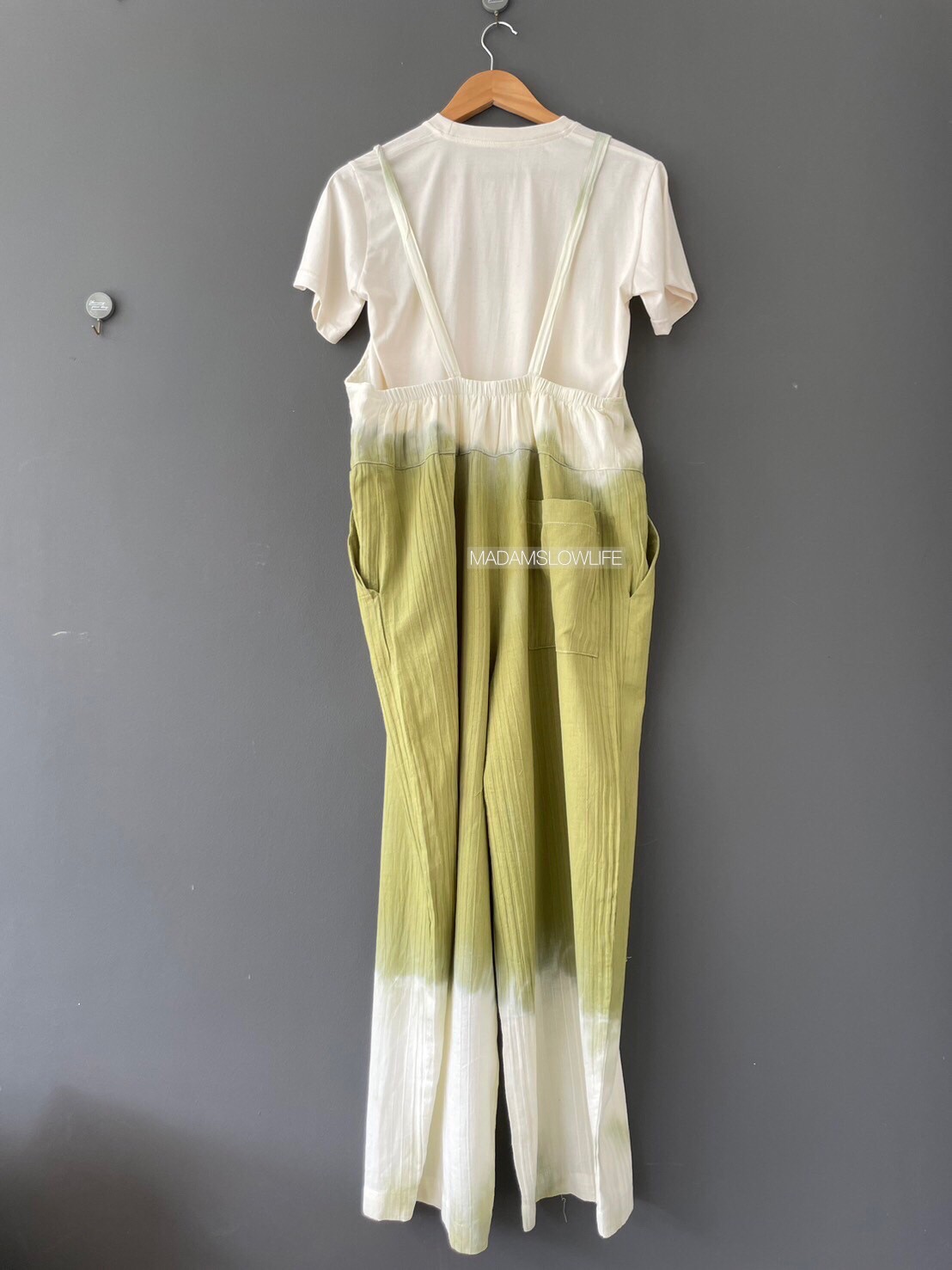 ชุดเอี๊ยมผู้ใหญ่ ปรับสายได้ย้อมสีปลอดสารพิษ Size F