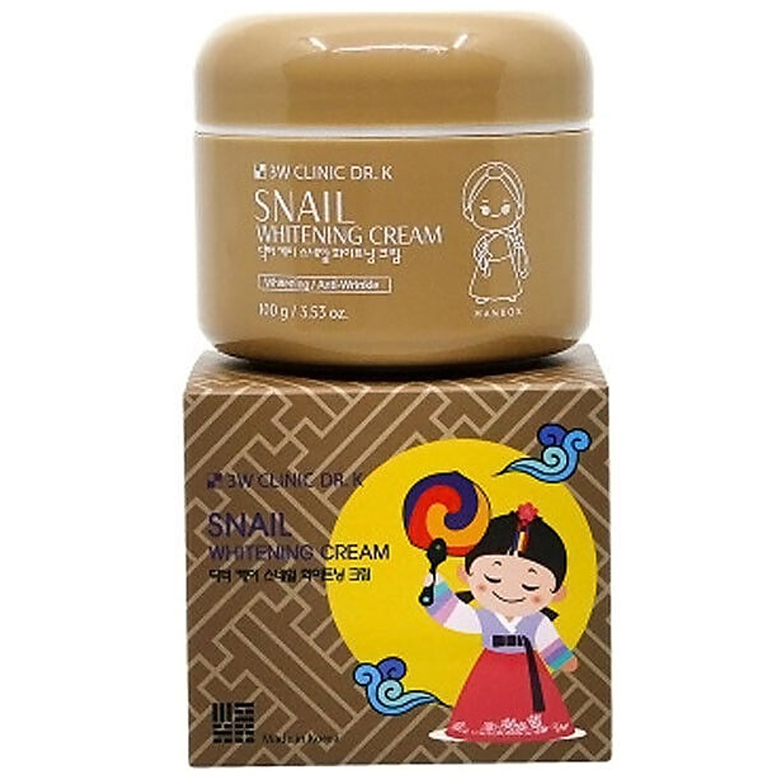 3W CLINIC DR.K SNAIL WHITENING CREAM 100g ครีมบำรุงผิวหน้าสูตรเมือกหอยทากจากเกาหลีของแท้เพื่อผิวหน้ากระจ่างใสแลดูอ่อนกว่าวัย