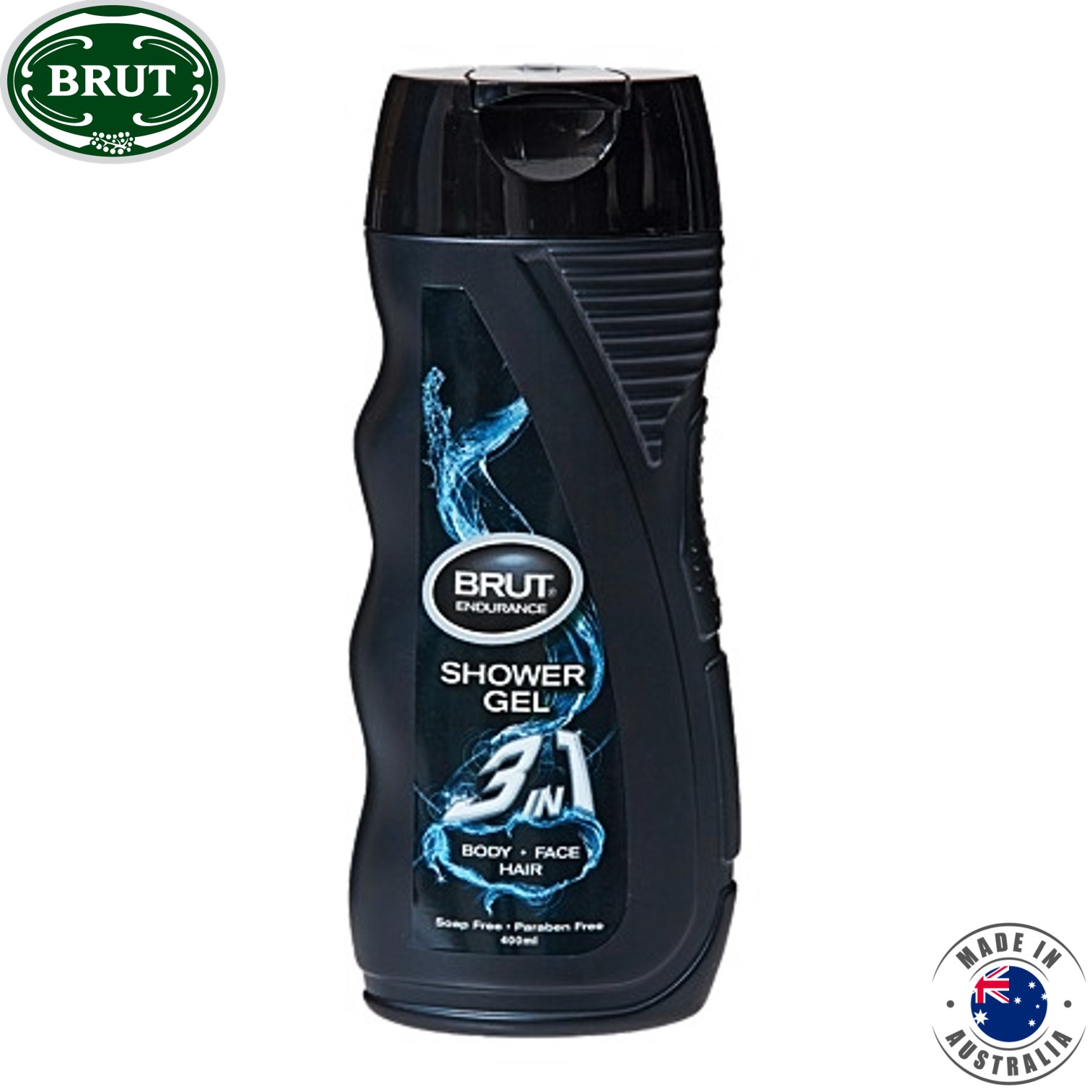 BRUT Shower Gel Endurance 400ml เจลอาบน้ำปลุกความสดชื่นให้ผิวหน้าผิวกายและเส้นผมสูตรสำหรับผู้ชาย สินค้านำเข้าจากต่างประเทศ