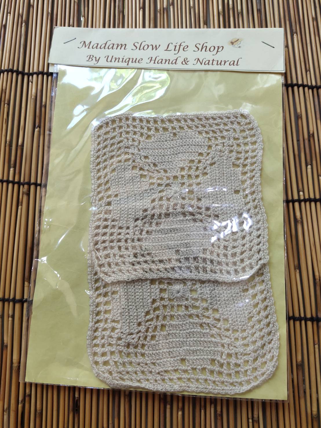 ที่รองแก้ว รองแจกัน ประดับโครเชต์Crochet S16