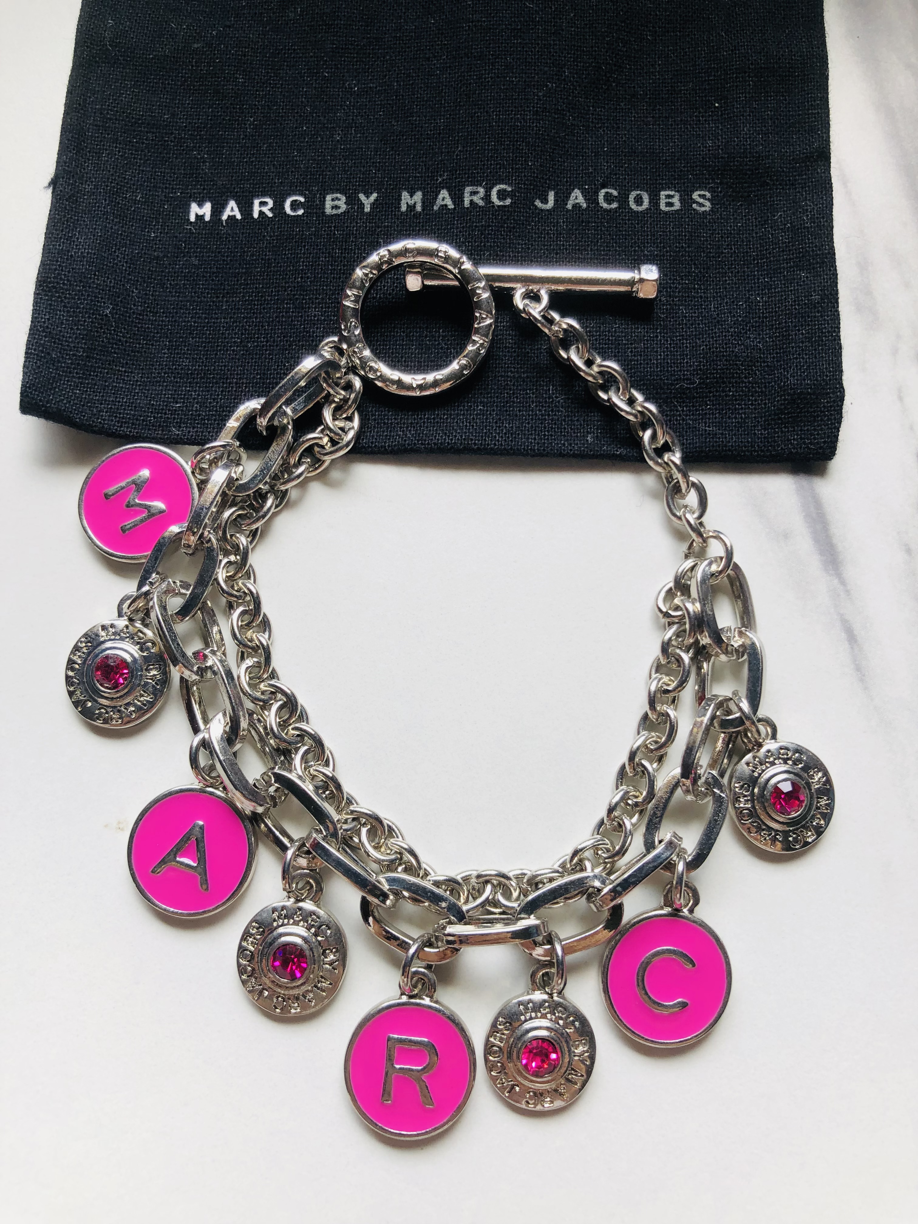 Marc Jacobs Classic Charm Bracelet - Pink Silver