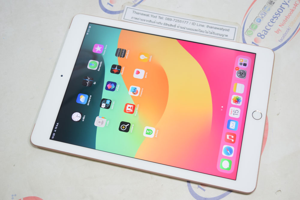 ขาย iPad Gen 6 128GB Wifi+Cellular Gold ใส่ซิมได้ ศูนย์ไทย แบตปกติ ครบกล่อง