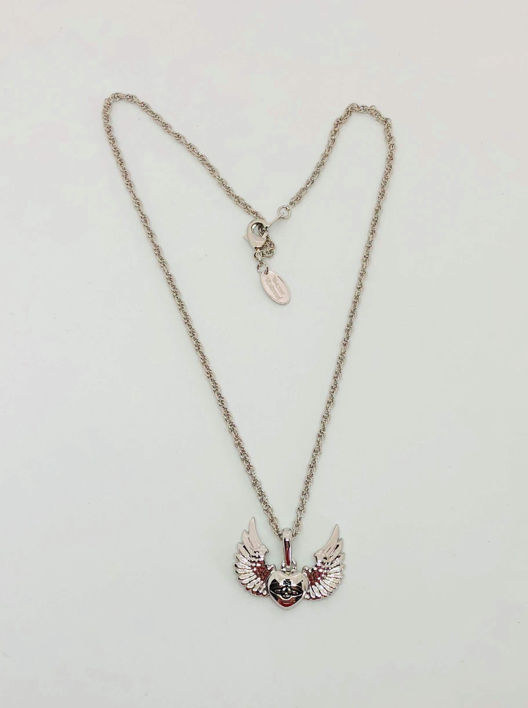 vivienne westwood Heart Orb Wings Pendant necklace