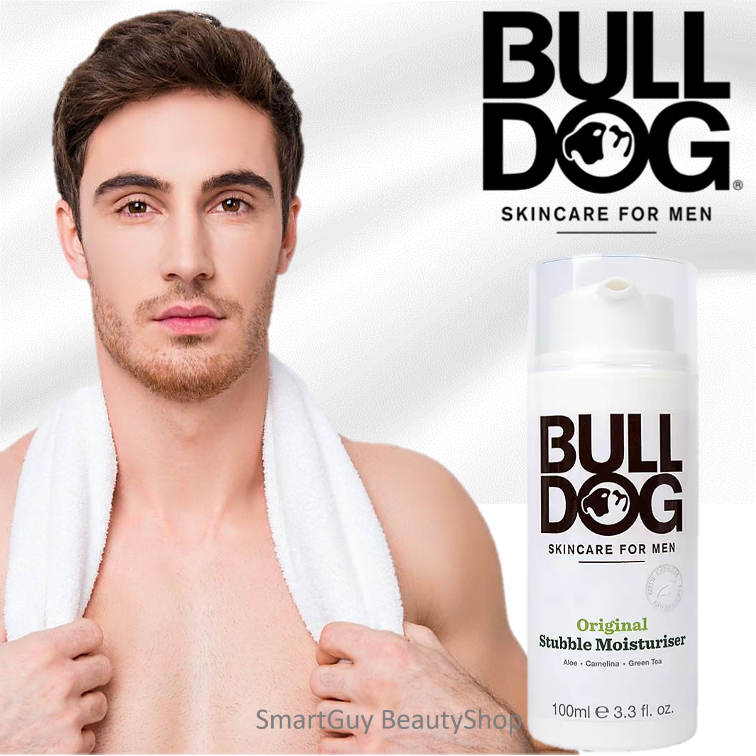 Bulldog Skincare For Men Original Stubble Moisturiser 100ml. ผลิตภัณฑ์บำรุงผิวหน้าและเพิ่มความชุ่มชื่นสำหรับผิวหน้าผู้ชายสูตรพรีเมี่ยมจากประเทศอังกฤษ