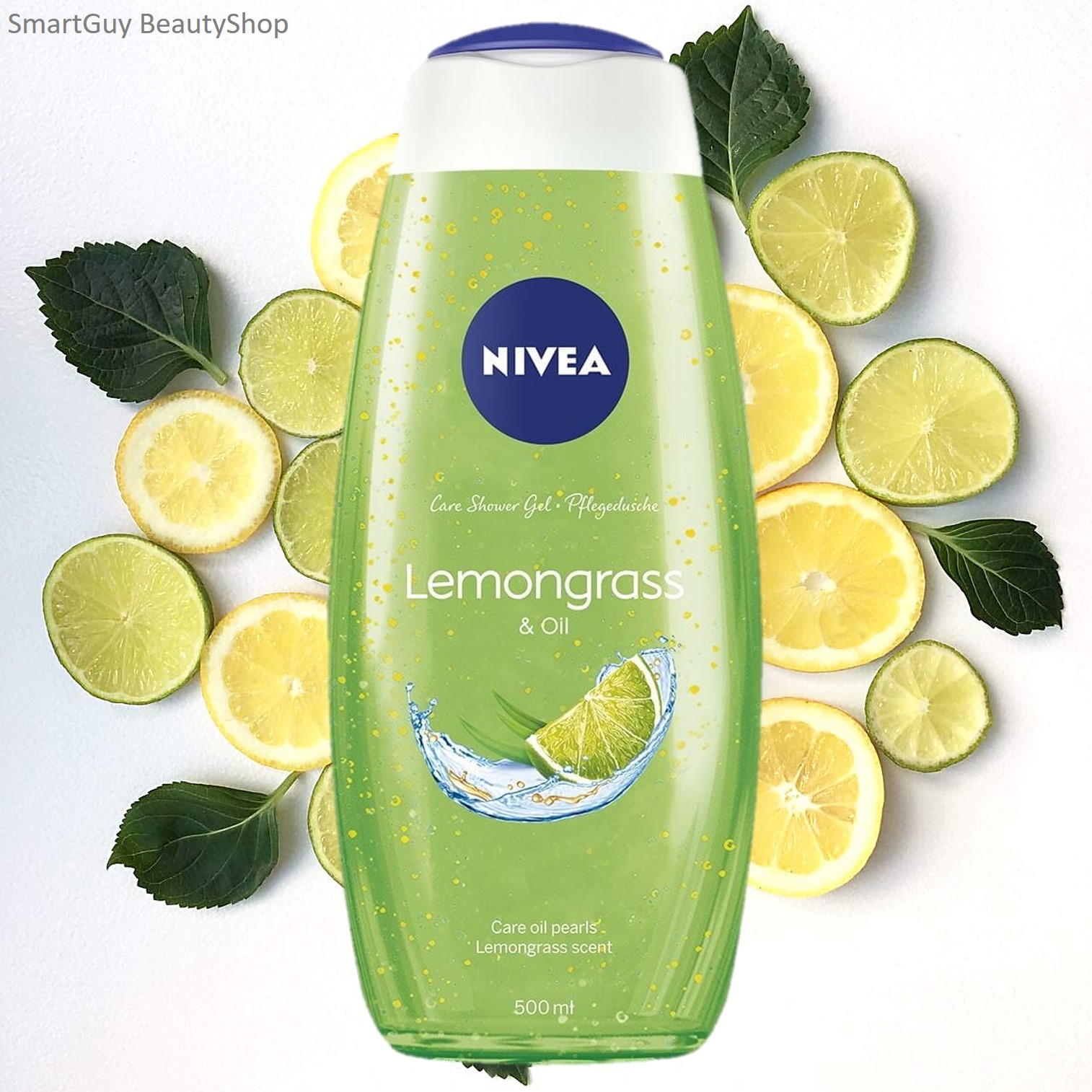 NIVEA LEMONGRASS & OIL SHOWER GEL 500ml เจลอาบน้ำกลิ่นหอมใหม่สูตรพิเศษจากนีเวียสินค้านำเข้าจากออสเตรเลีย