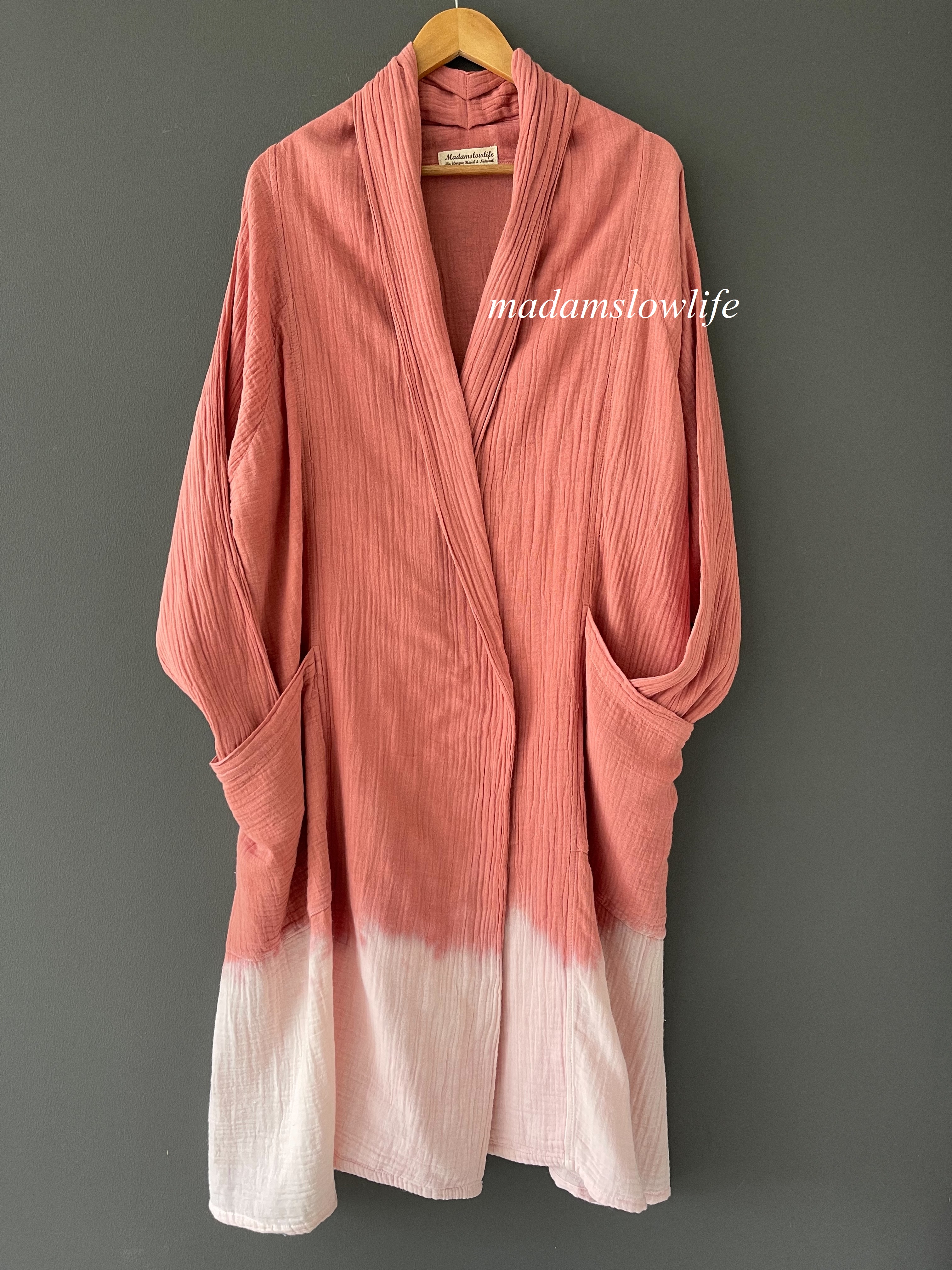 เสื้อคลุม ตัวยาว Over Coat Long เนื้อผ้าคอตตอน Cotton 100% เนื้อผ้านิ่ม Soft touch