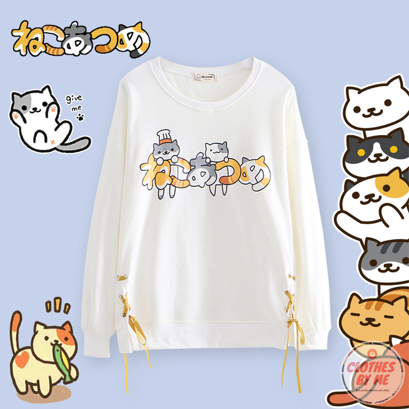 เสื้อแขนยาวจากเกมสุดฮิต เกมเลี้ยงแมว Neko Atsume