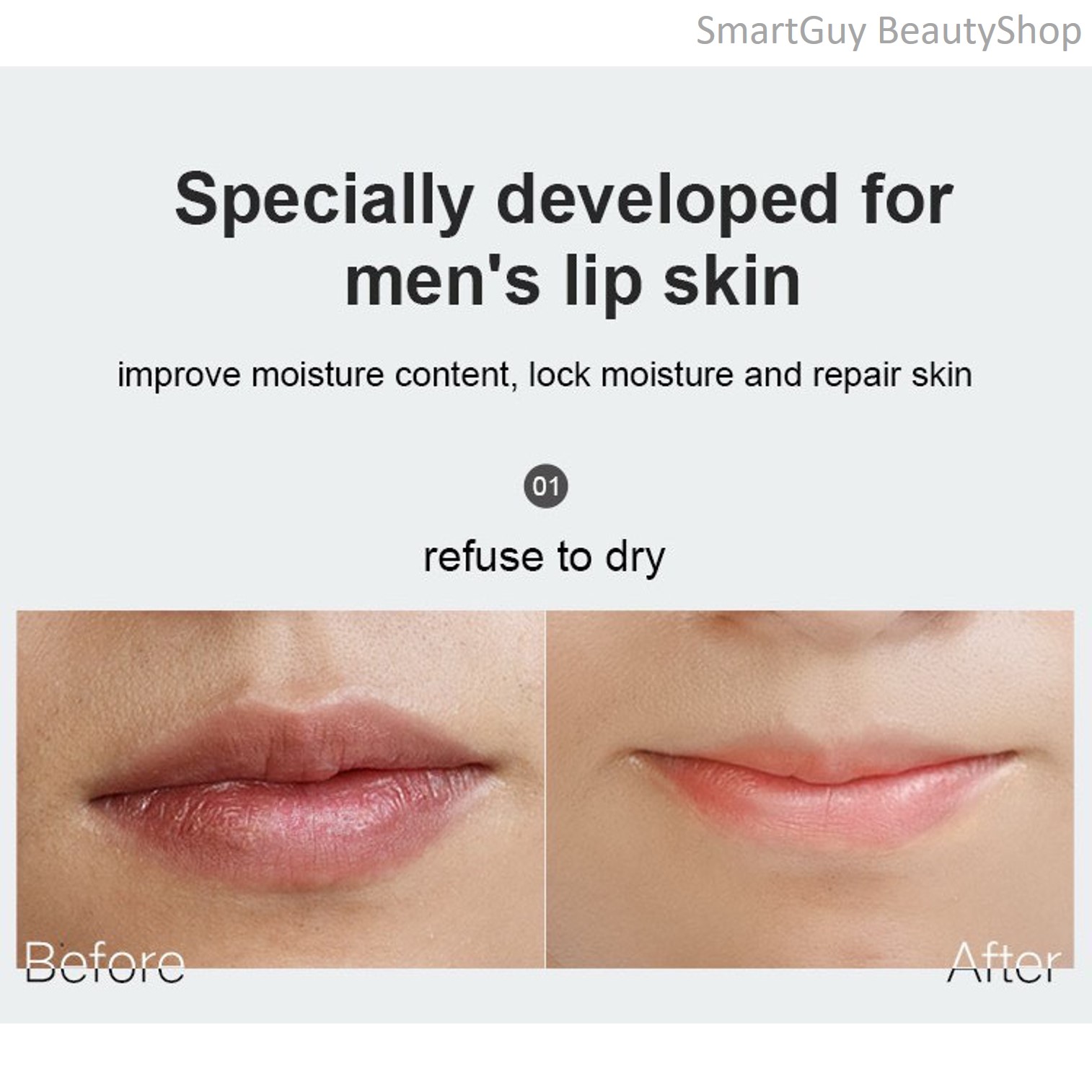 MANFRIEND Men’s Natural Energy Skincare Moist Lip Balm 3.3g ลิปบาล์มบำรุงและแก้ปัญหาริมฝีปากสูตรพิเศษสำหรับผู้ชาย