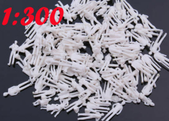 คน สเกล 1:300 คละแบบ สีขาว / 100 ตัว