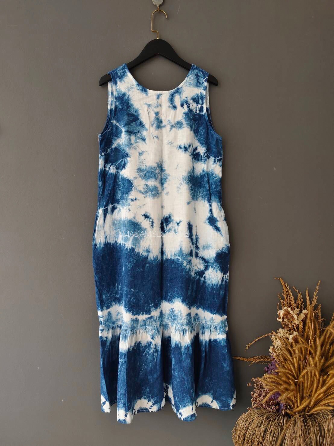 เดรสคอตตอน ย้อมครามธรรมชาติ