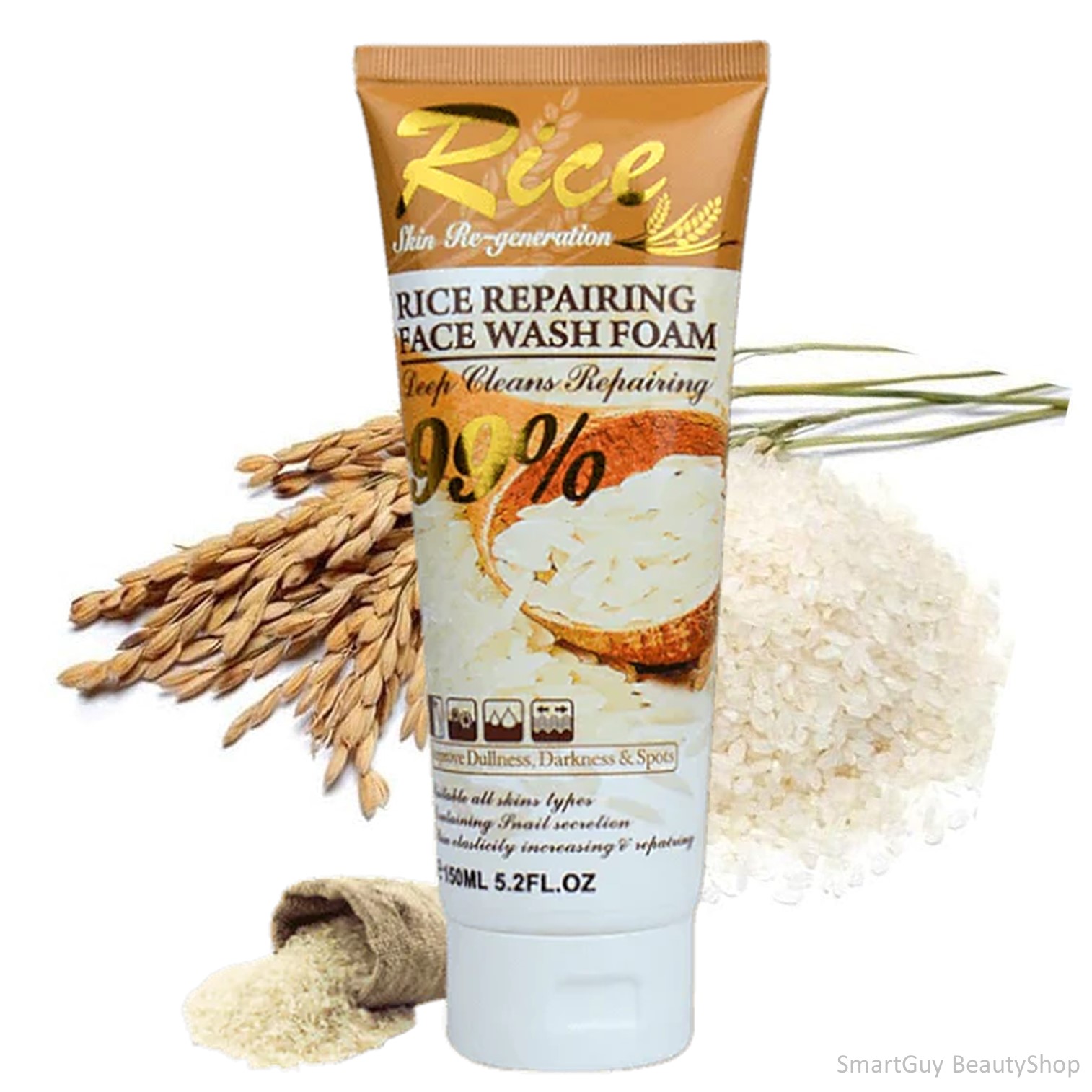 Wokali Rice Cleansing Foam 150ml คลีนซิ่งโฟมทำความสะอาดผิวหน้าสูตรพิเศษจากสารสกัดธรรมชาติสินค้านำเข้าจากต่างประเทศของแท้พร้อมส่ง