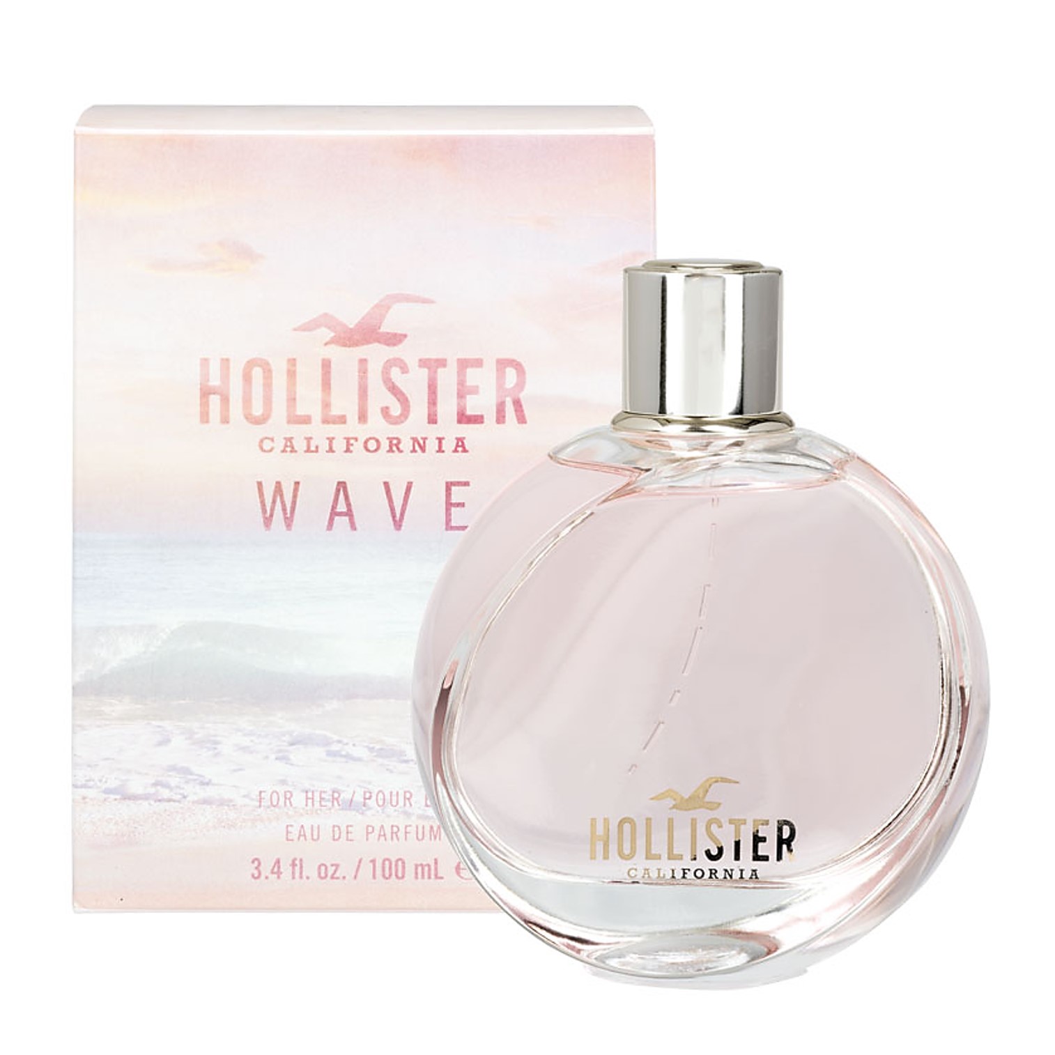 Hollister California Wave Her Eau De Parfum 100ml น้ำหอมสำหรับผู้หญิงกลิ่นหอมพิเศษรับประกันลิขสิทธิ์แท้นำเข้าจากต่างประเทศ