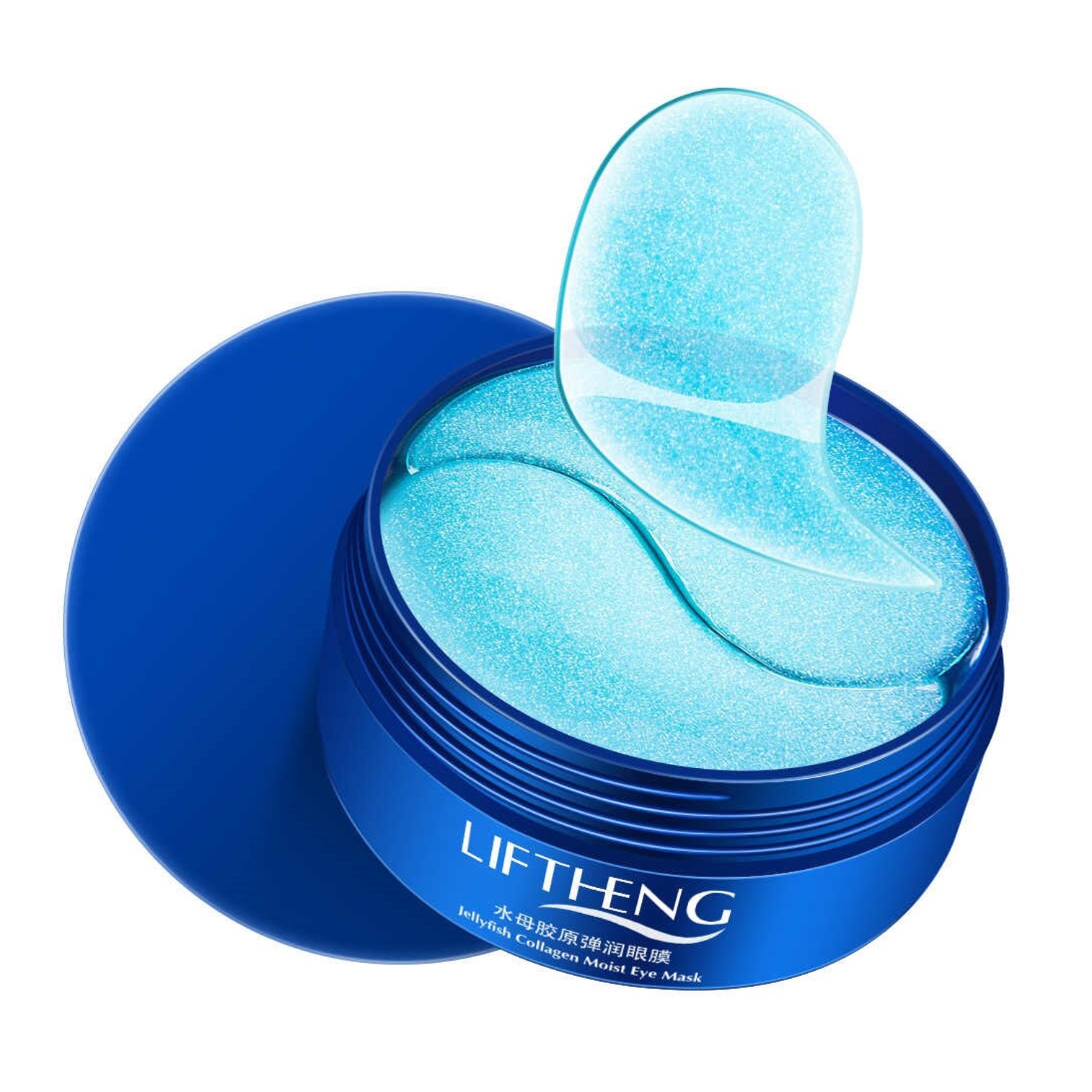 Liftheng Jellyfish Collagen Skin Elasticity Eye Mask 80g แผ่นเจลมาส์คใต้ตาเพิ่มความชุ่มชื้นลดริ้วรอยหมองคล้ำ