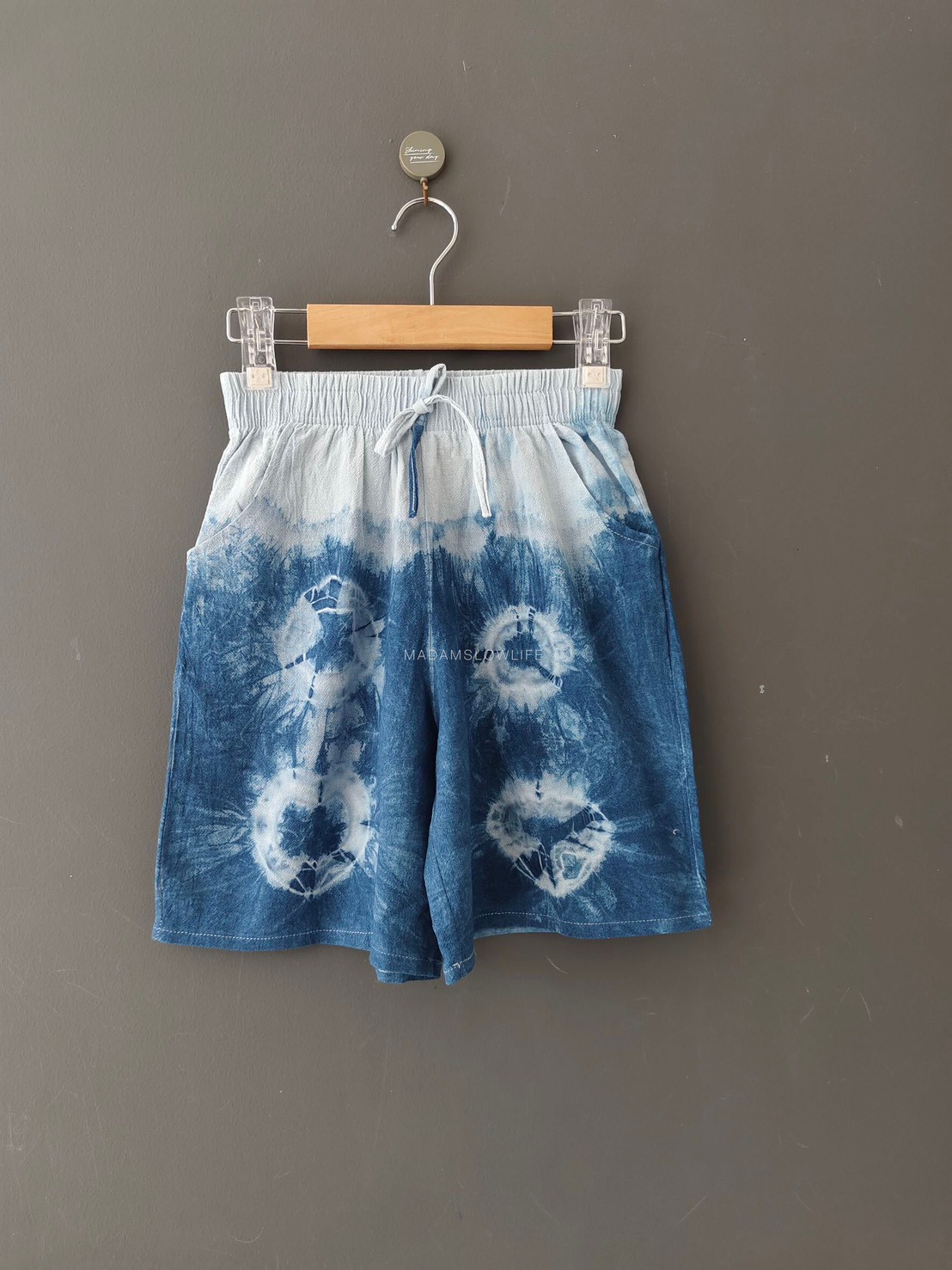 กางเกงขาสั้น Size: F มัดย้อมครามธรรมชาติ