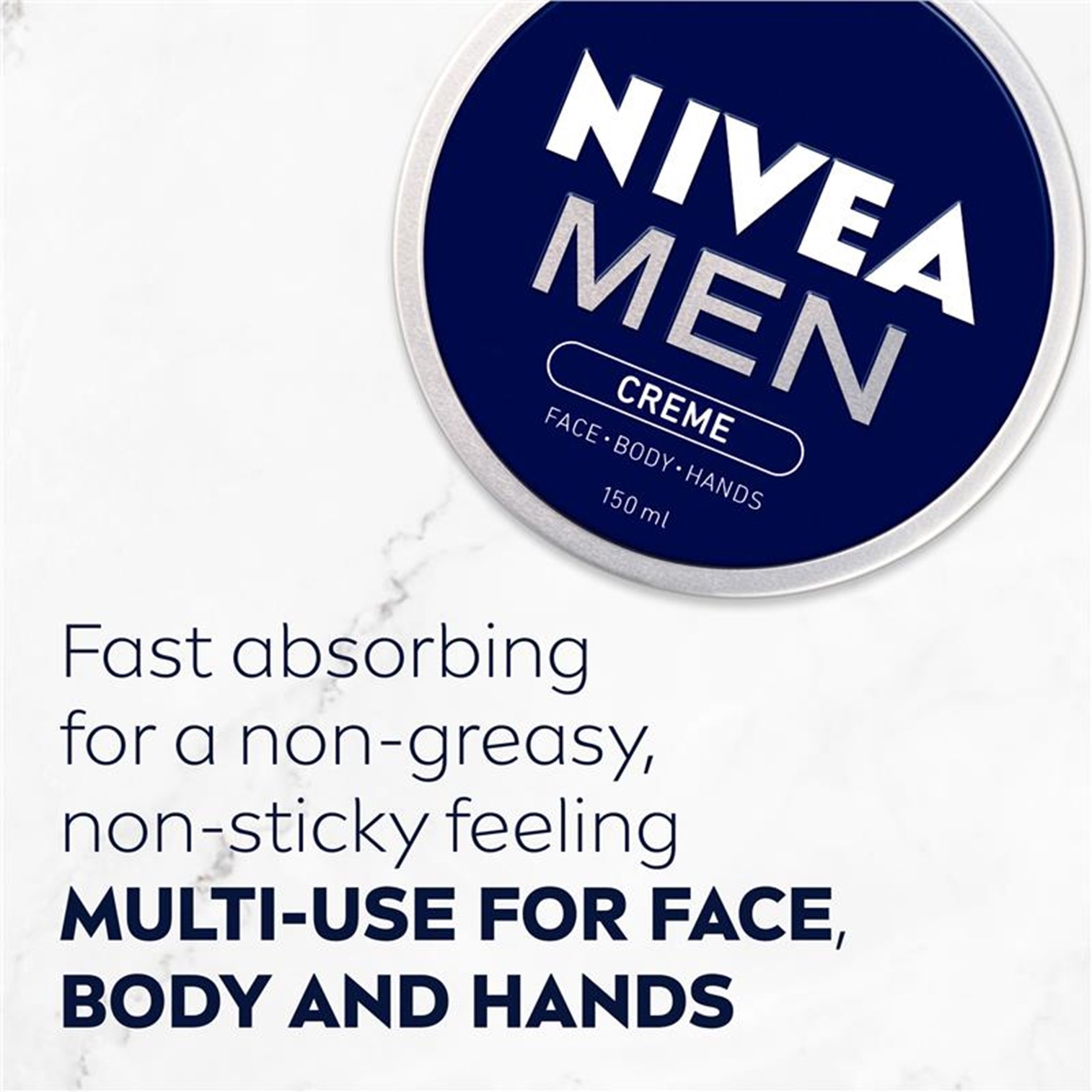 NIVEA MEN Crème Moisturiser Face Body Hands 150ml ครีมมอยซ์เจอร์ไรเซอร์บำรุงผิวหน้าผิวกายสำหรับผู้ชายสินค้าคุณภาพสูงจากออสเตรเลียพร้อมส่ง