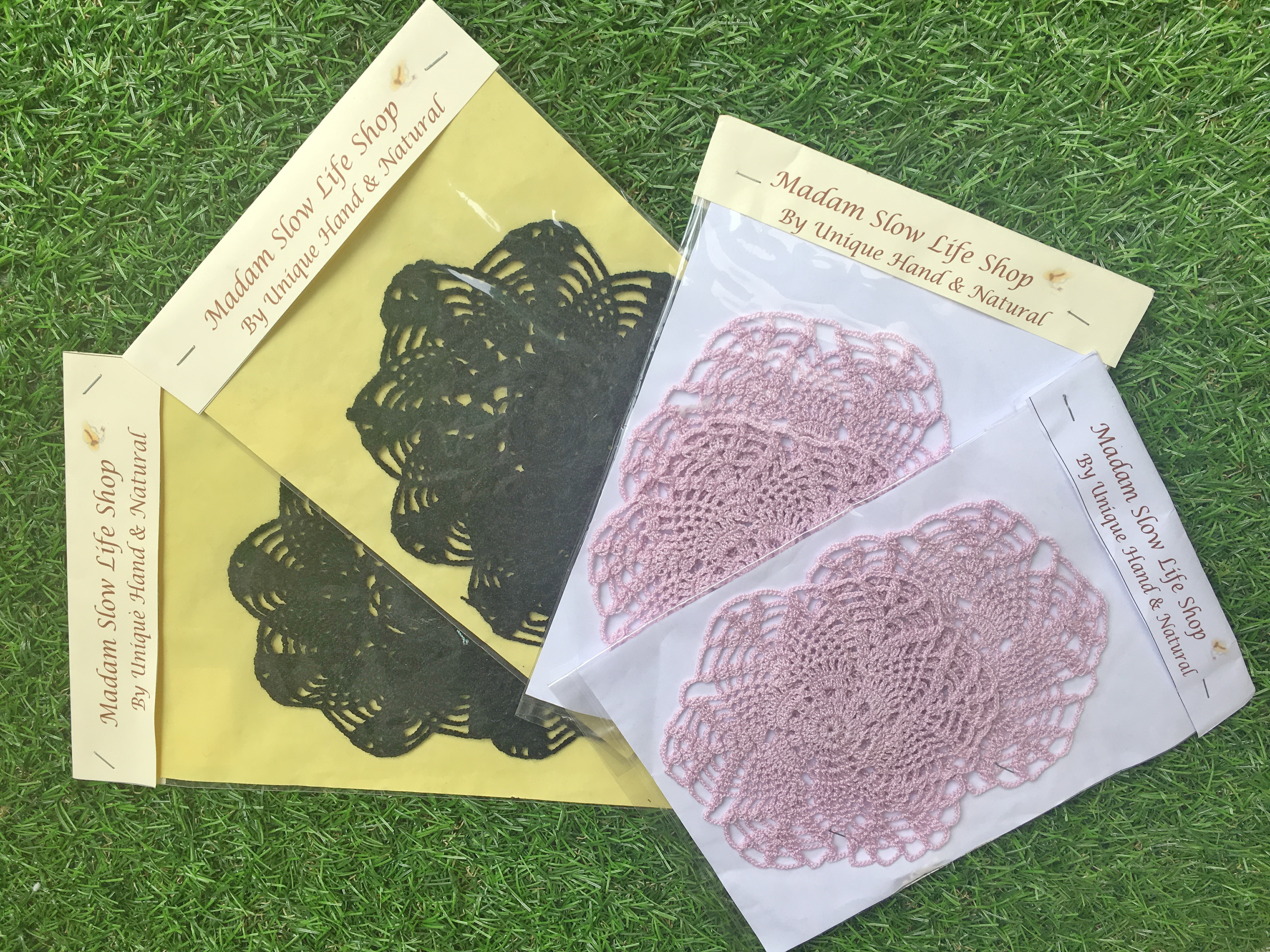 ที่รองแก้ว รองแจกัน ประดับโครเชต์ Crochet S10D