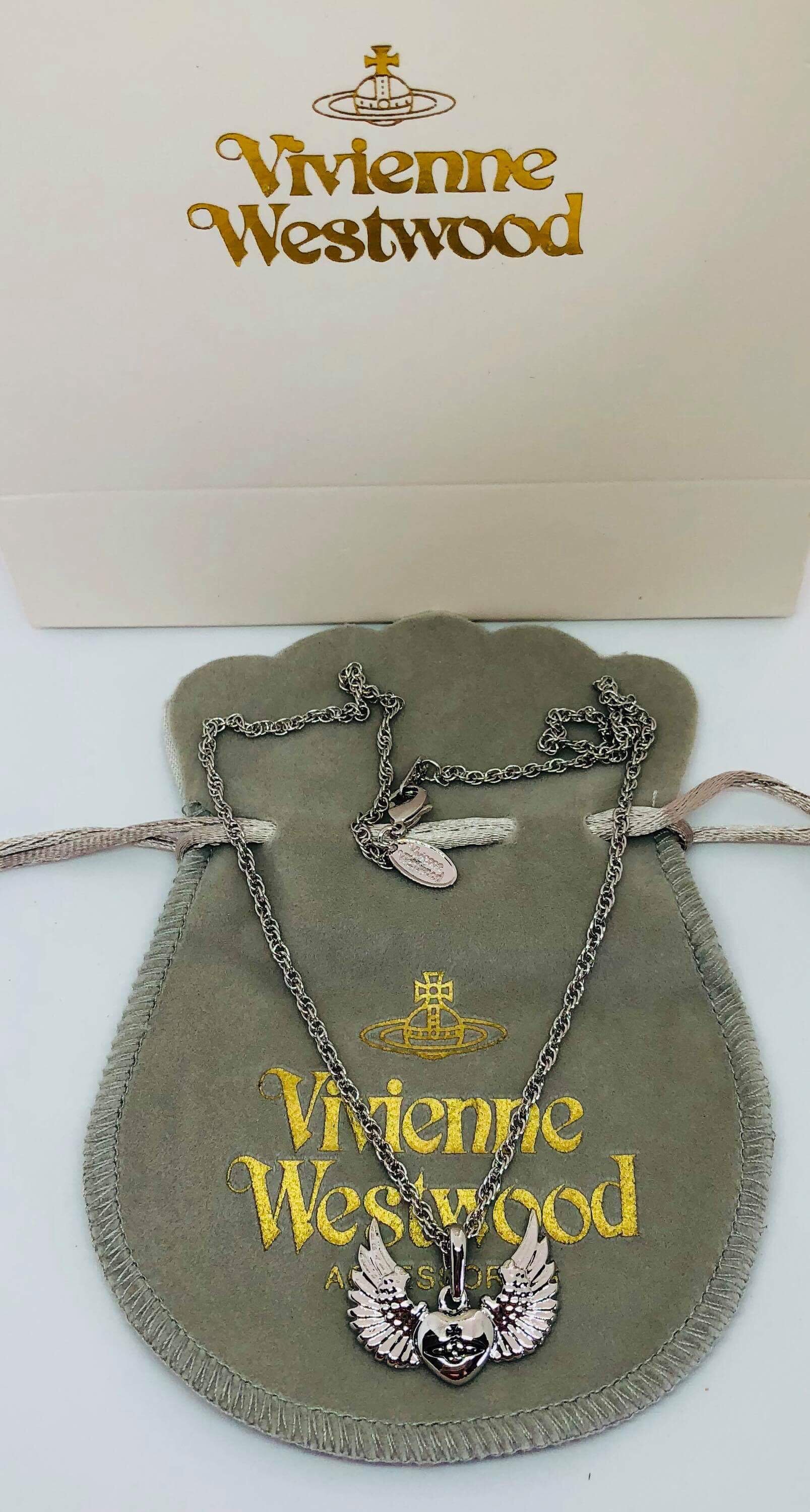 vivienne westwood Heart Orb Wings Pendant necklace
