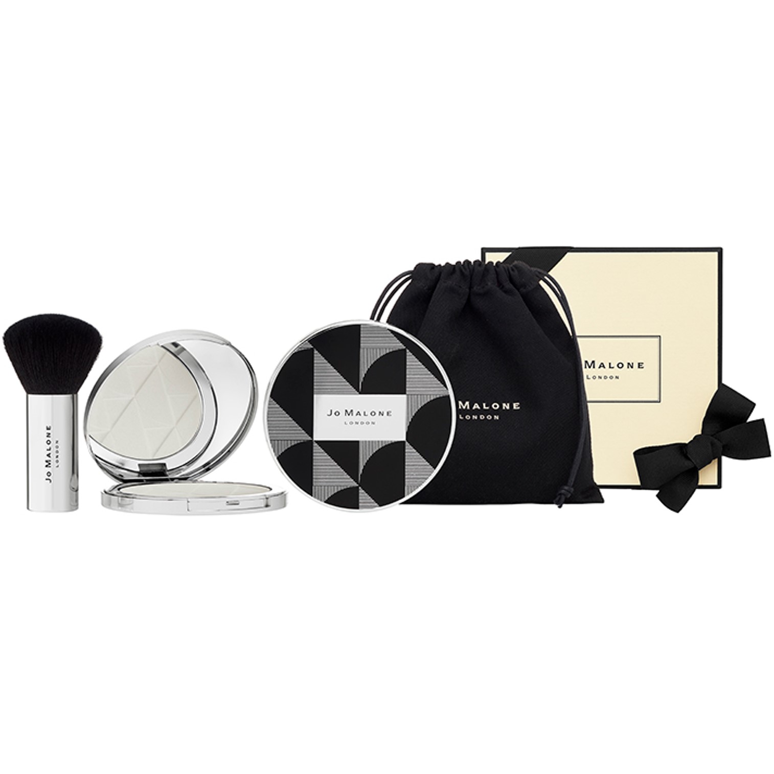 Jo Malone English Pear & Freesia Scented Body Powder Mirror+Kabuki Brush Set แป้งฝุ่นน้ำหอมเนื้อเนียนละเอียดบางเบาสำหรับผิวกายจากต่างประเทศ
