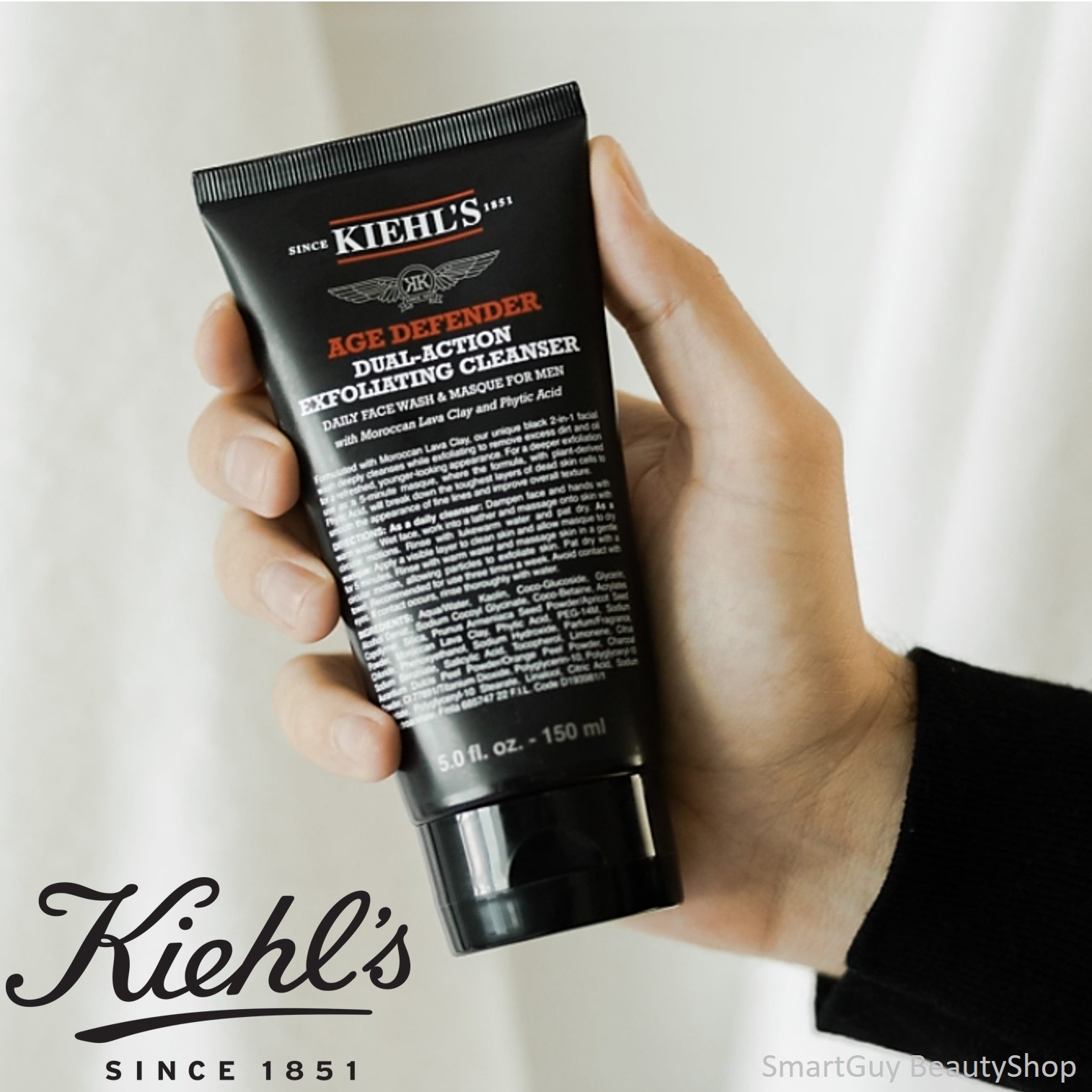 Kiehl’s Age Defender Dual-Action Exfoliating Cleanser 150ml คลีนเซอร์ทำความสะอาดผิวหน้าสูตรลดริ้วรอยจากต่างประเทศ