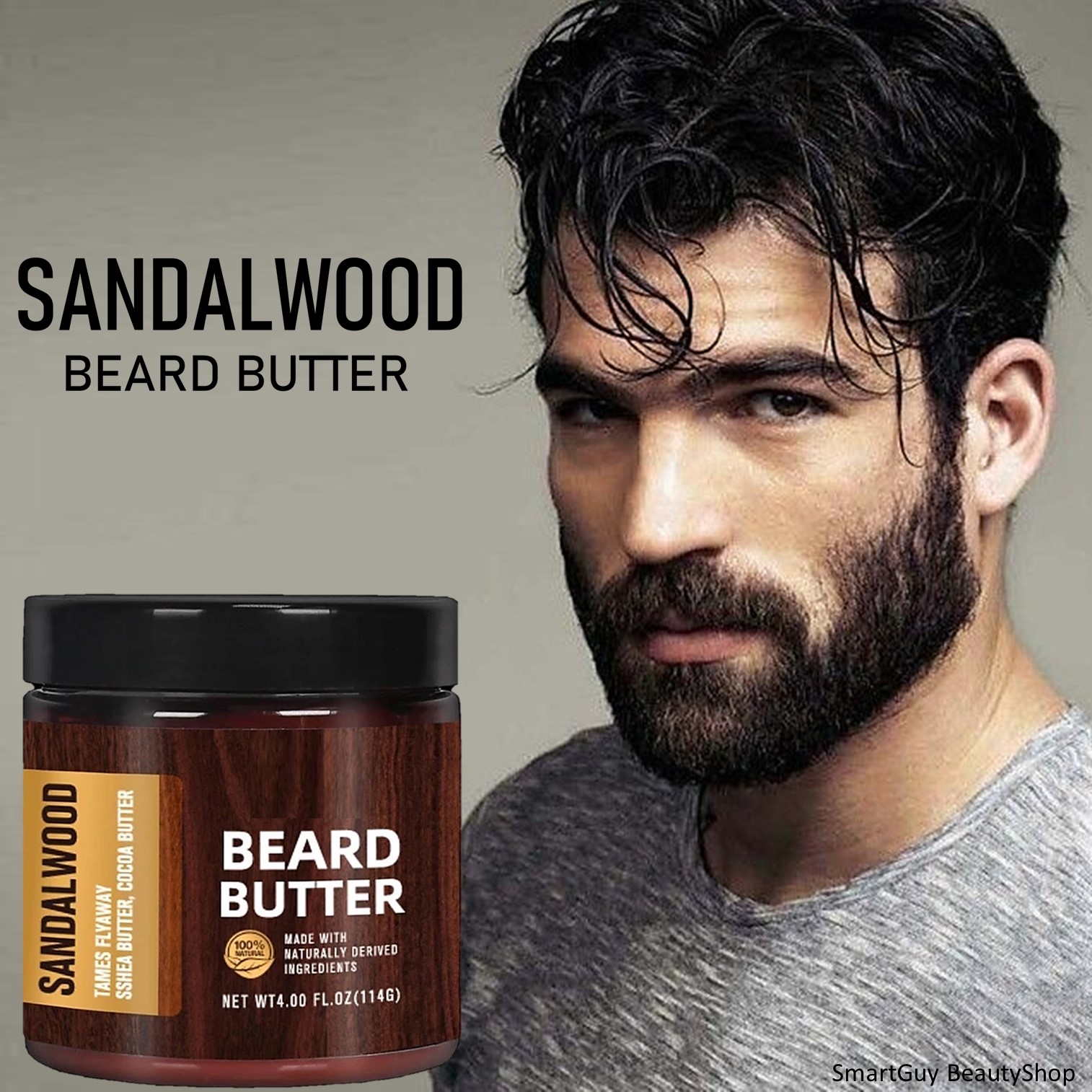 Yilest Sandalwood Beard Butter 114ml ผลิตภัณฑ์บำรุงหนวดเคราให้นุ่มลื่นน่าสัมผัสสินค้านำเข้าจากต่างประเทศของแท้พร้อมส่ง