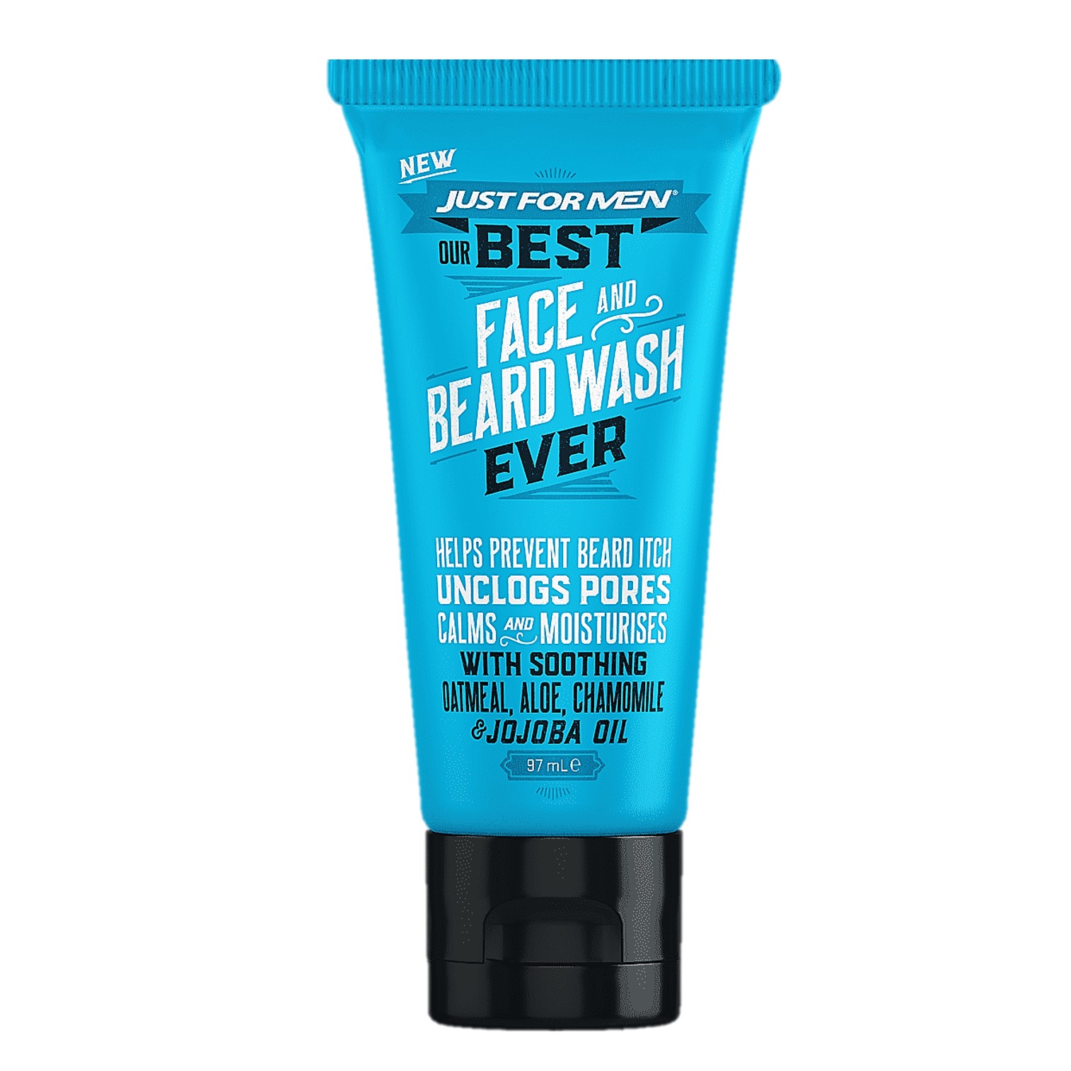 Just For Men Our Best Face and Beard Wash Ever 97ml. ผลิตภัณฑ์ทำความสะอาดหนวดเคราและใบหน้าสำหรับผู้ชาย สินค้านำเข้าของแท้จากสหรัฐอเมริกา