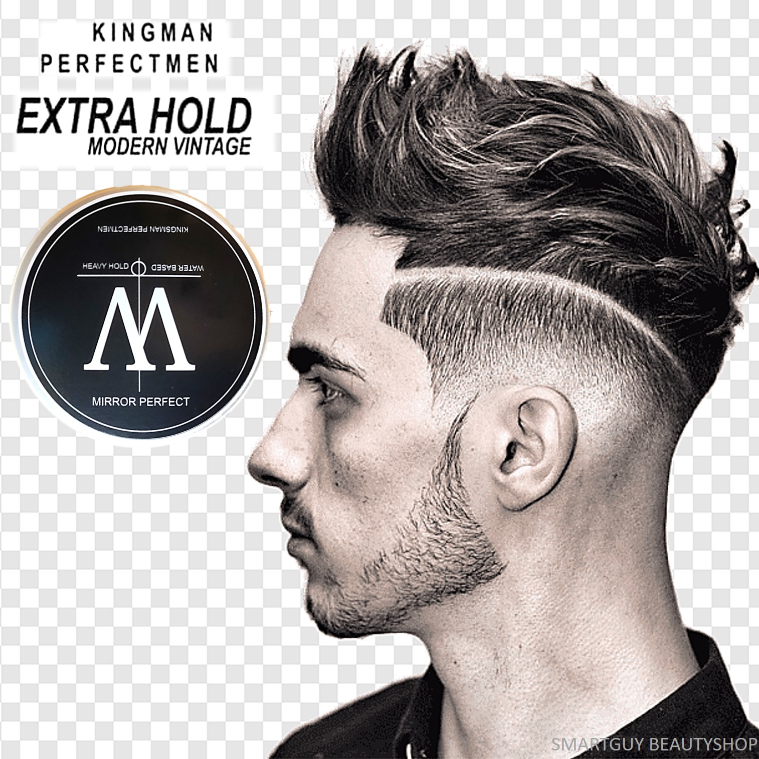 KINGSMAN Perfect Men Hair Wax Water Base 150g ผลิตภัณฑ์จัดแต่งทรงผมในรูปแบบแว็กสีฟ้าใสกลิ่นหอมพิเศษ