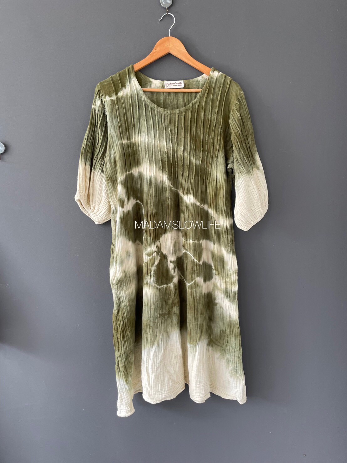 เดรสผู้หญิง มัดย้อมสีปลอดสารพิษ Size F อก 36-42 นิ้ว