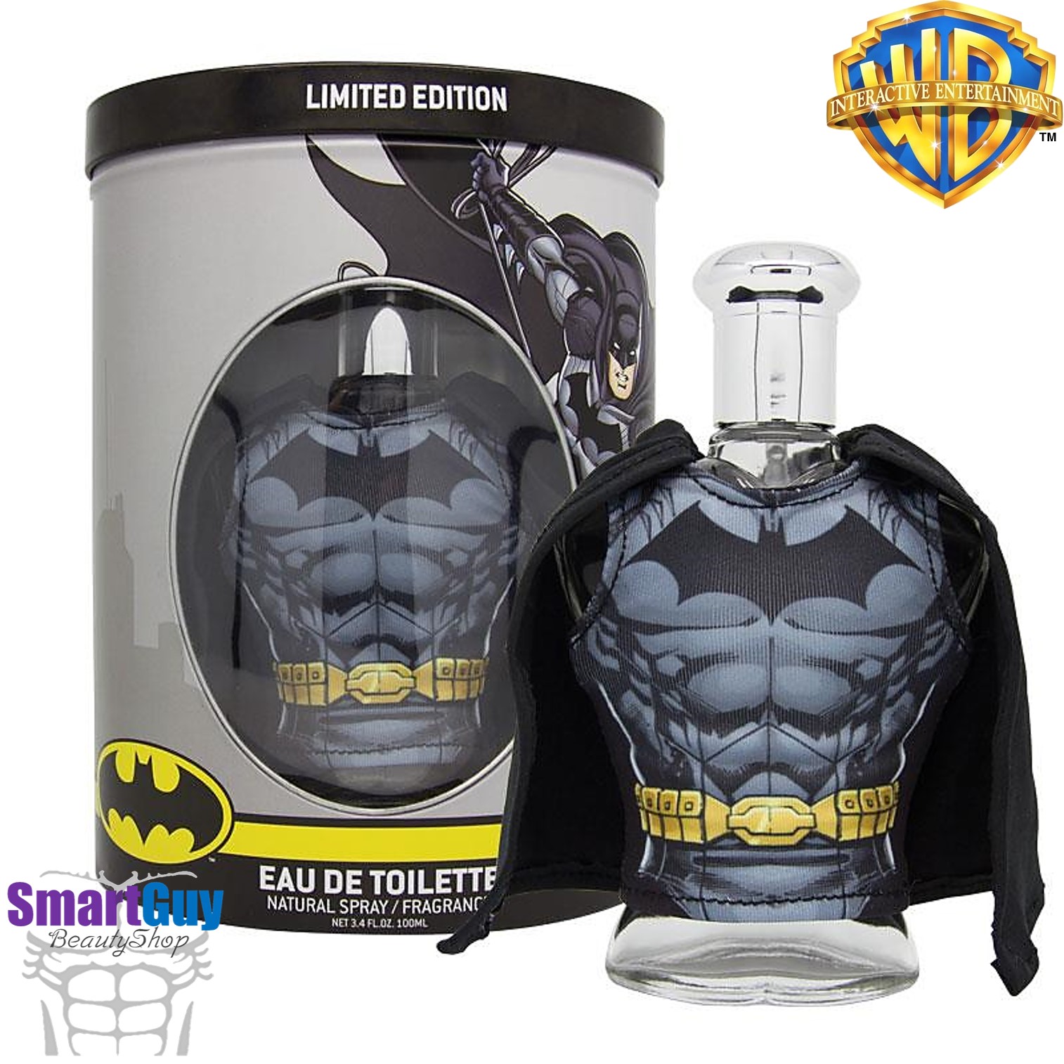 Warner Bros Limited Edition BatMan Eau De Toilette Spray 100ml. น้ำหอมลิขสิทธิ์แท้จากวอร์เนอร์บราเธอร์กลิ่นหอมสุดสปอร์ตเซ็กซี่สำหรับหนุ่มที่มาพร้อมความมั่นใจผสานความเซ็กซี่ร้อนแรงในแบบฮีโร่สุดสตรอง สินค้านำเข้าของแท้ 100%