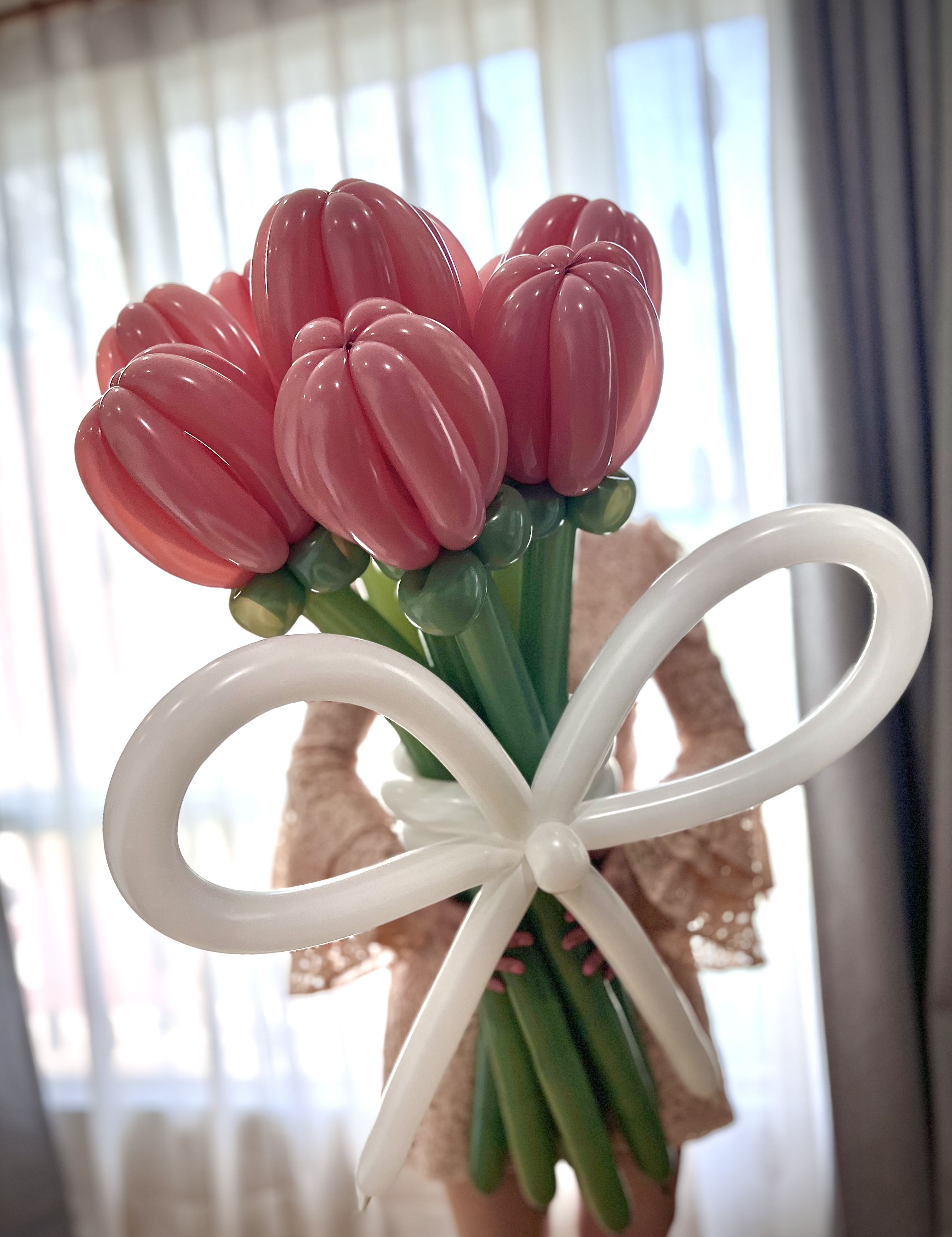 ดอกทิวลิป สีชมพูพาสเทล 10 ดอก