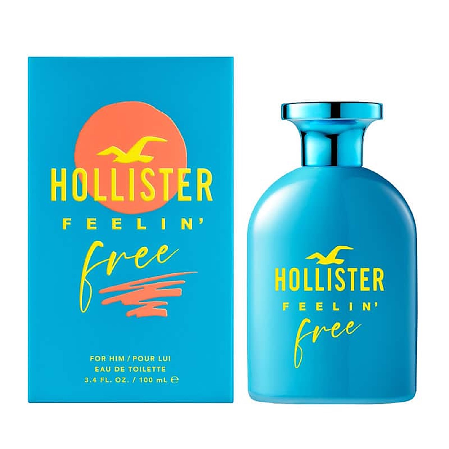 Hollister Feelin’ Free For Him Eau de Toilette 100ml น้ำหอมผู้ชายกลิ่นหอมใหม่สุดพิเศษรับประกันลิขสิทธิ์แท้นำเข้าจากออสเตรเลียพร้อมส่ง