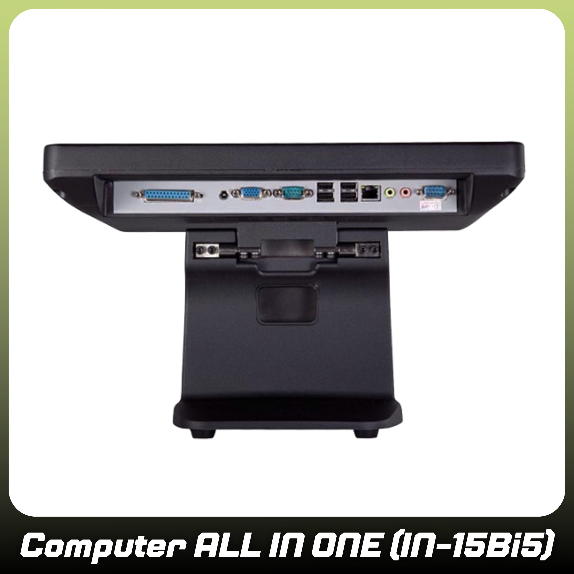 (สินค้าพรีออเดอร์ 14 วัน) คอมพิวเตอร์ All in One POS จอทัชสกรีน 15 นิ้ว พร้อมจอหลังขนาด 9.7" Core i5/Ram4GB/SSD240GB Heavy Duty (สีดำ) รุ่น IN-15Bi5