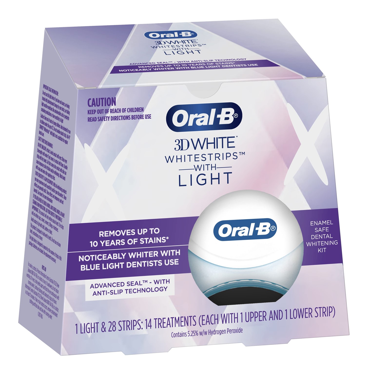Oral-B 3D white Whitestrips with Light Pack of 14 ชุดผลิตภัณฑ์ช่วยให้ฟันแลดูขาวสะอาดอย่างเป็นธรรมชาติสินค้านำเข้าจากออสเตรเลียของแท้