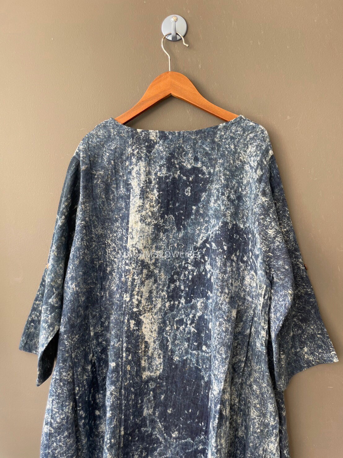 เดรส Size 36-44 แขนยาว 16.5 ยาว 37 เนื้อผ้าคอตตอนพรีเมียม ลายมัดย้อม ย้อมด้วยสีปลอดสารพิษ