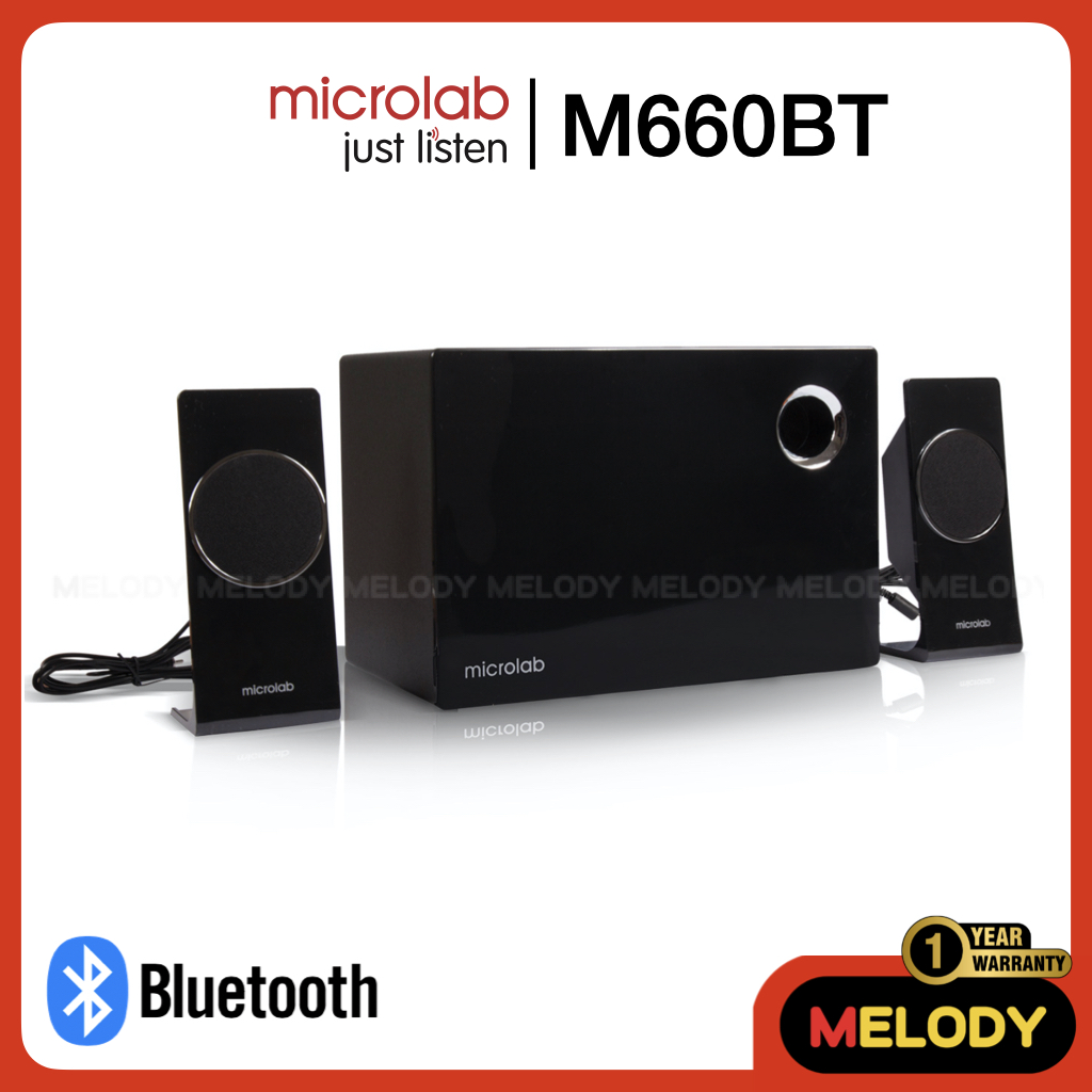microlab M-660BT (สีดำ) ลำโพงบลูทูธ 2.1